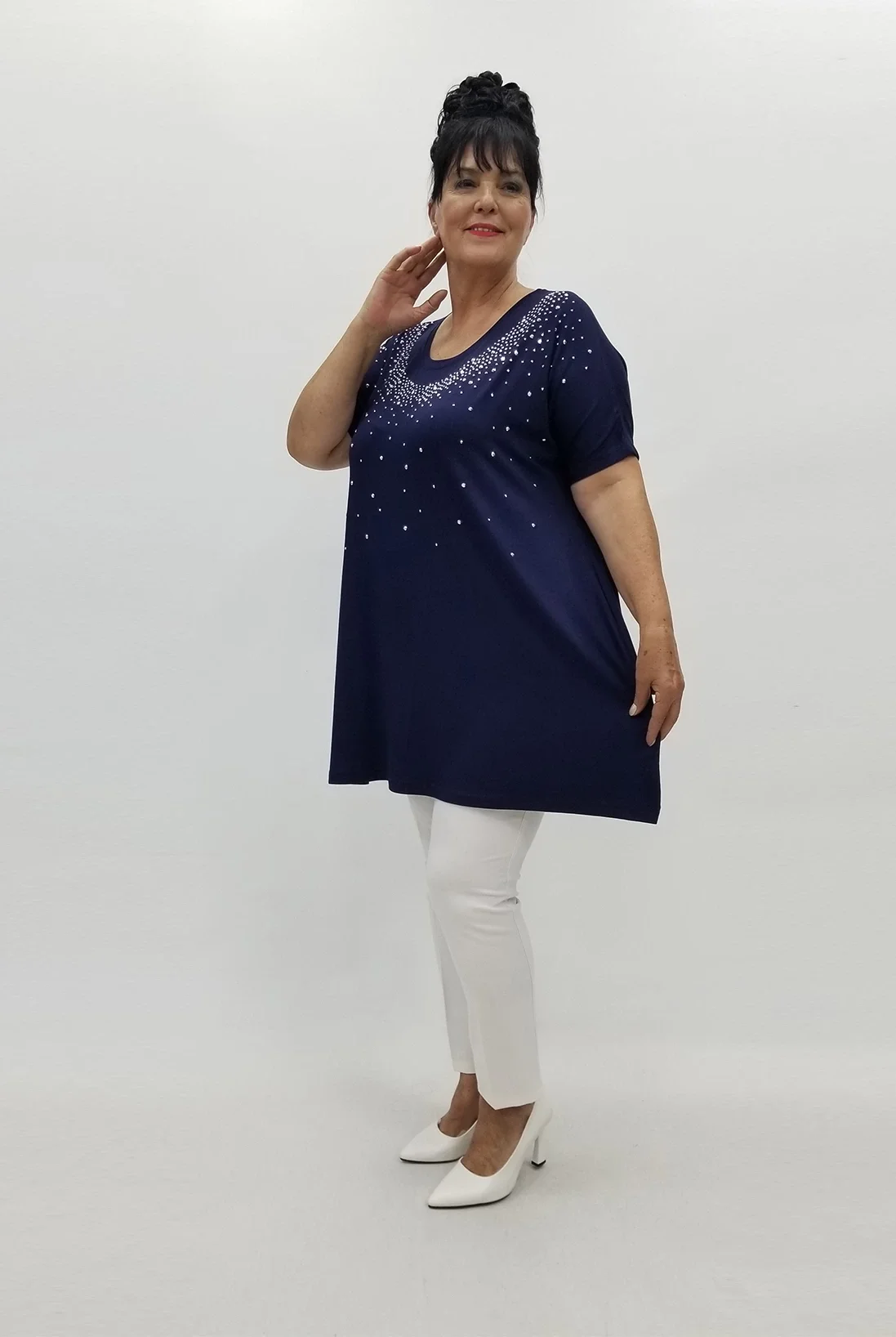 Miraggio Büyük Beden Tunik 99859 LACİVERT