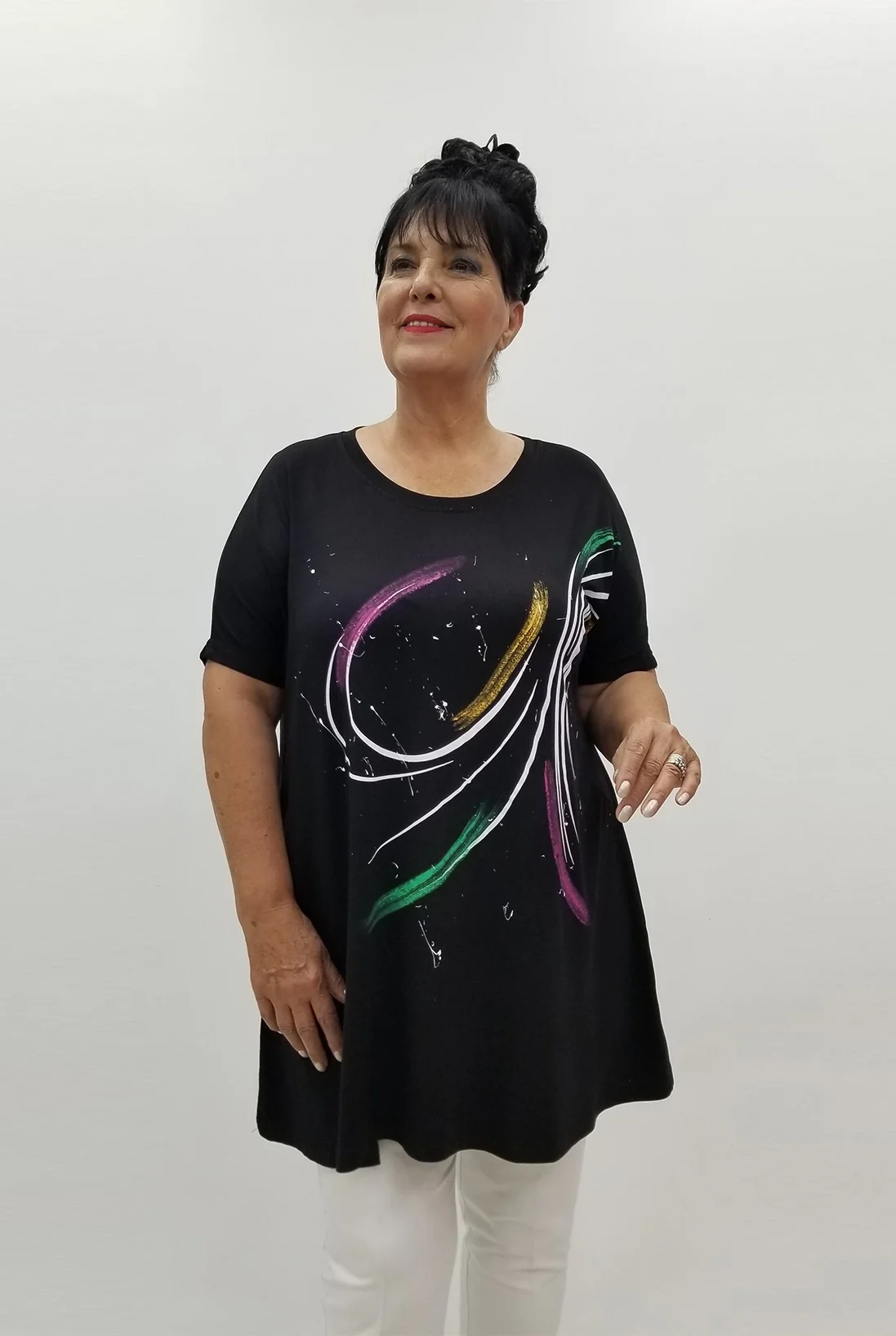 Miraggio Büyük Beden Tunik 99863 SİYAH