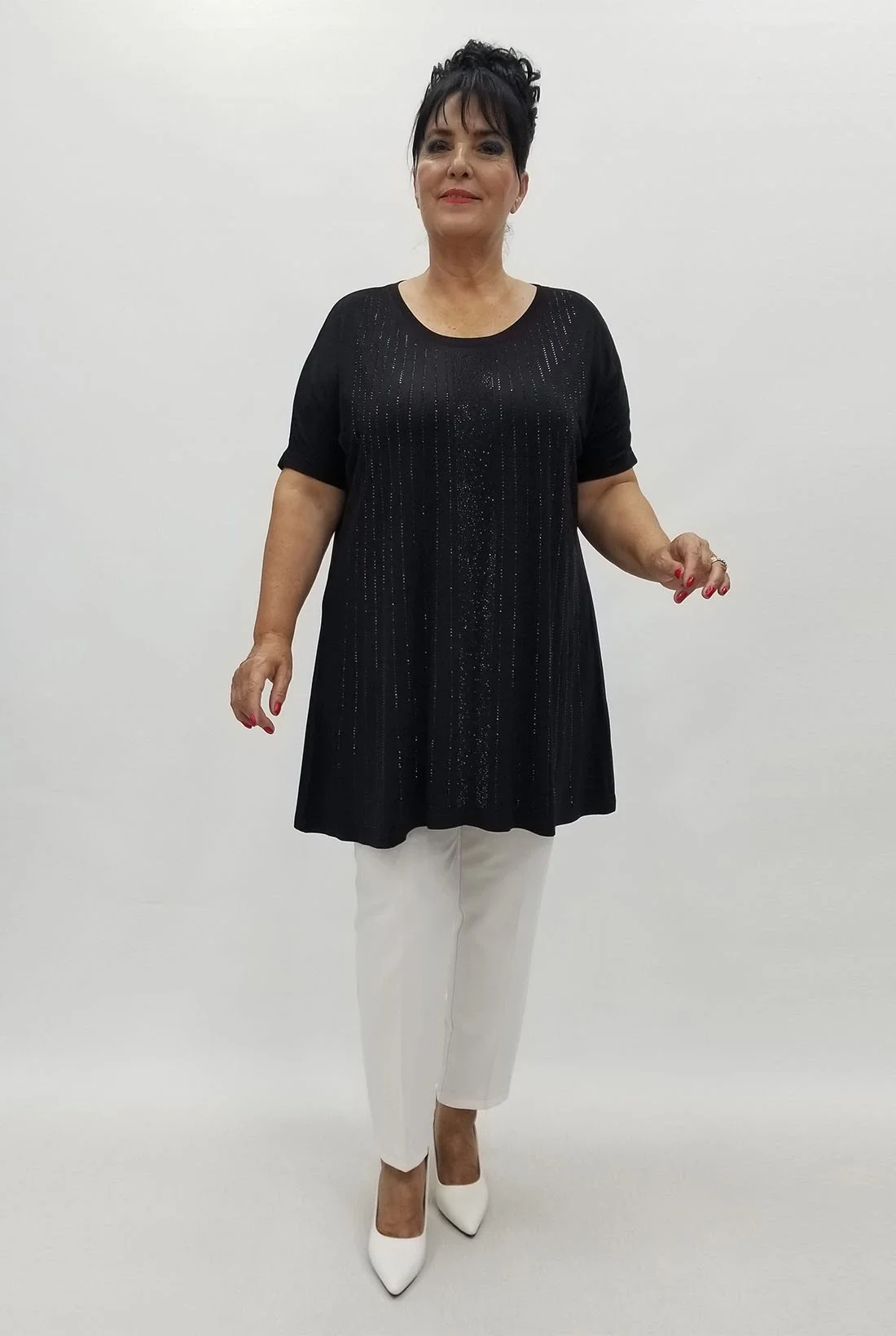 Miraggio Büyük Beden Tunik 99873 SİYAH