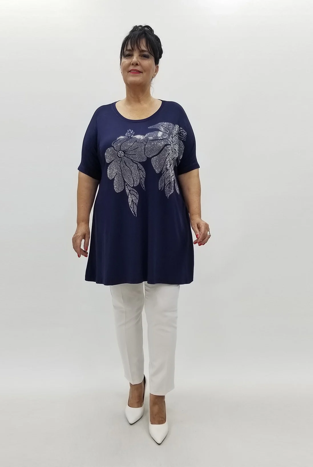 Miraggio Büyük Beden Tunik 99875 LACİVERT