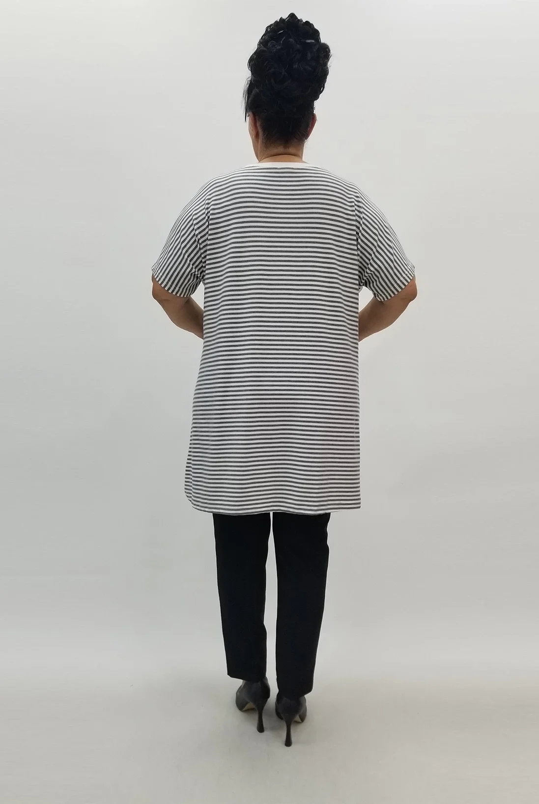 Miraggio Büyük Beden Tunik 99880 BEYAZ/GRİ