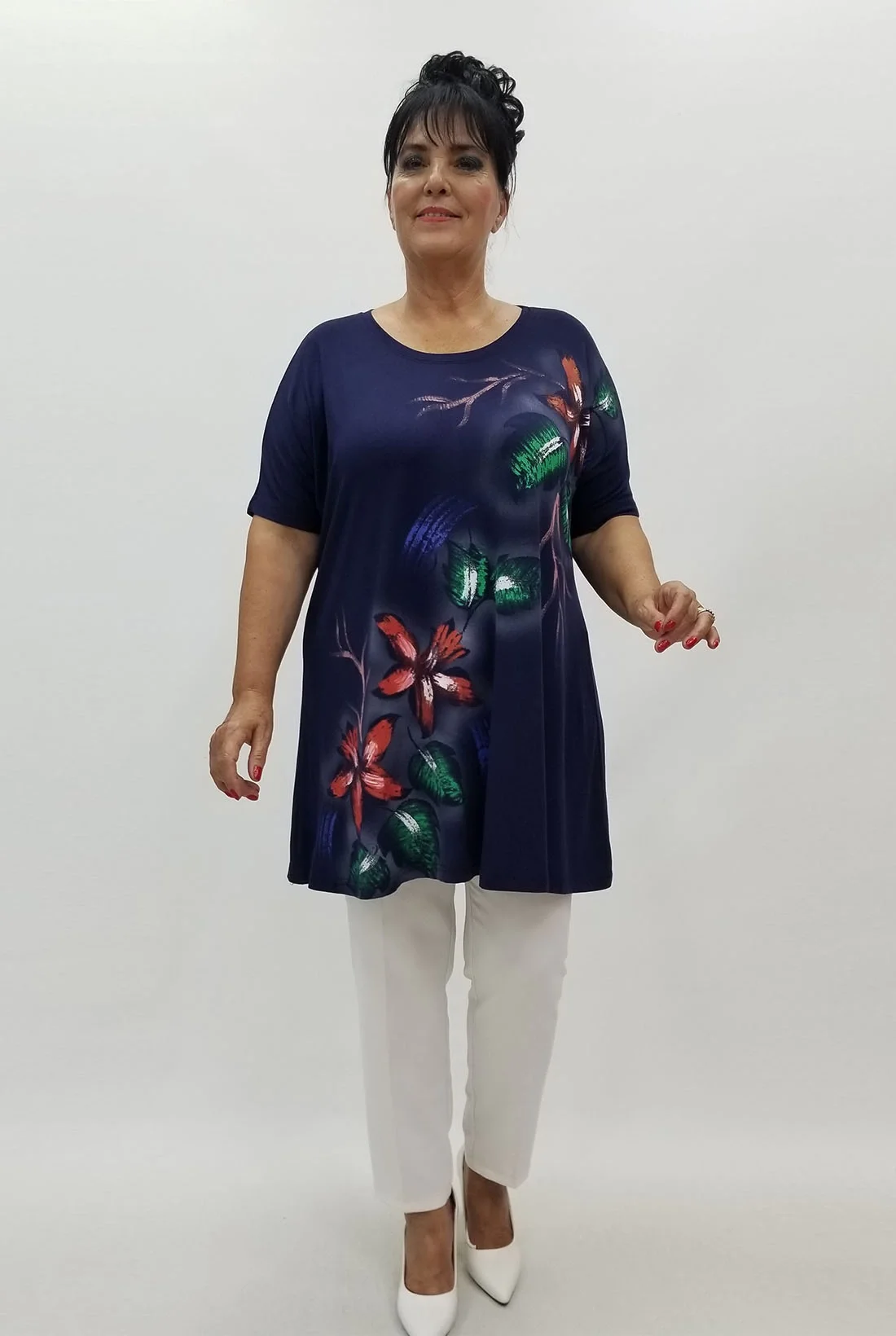 Miraggio Büyük Beden Tunik 99881 LACİVERT