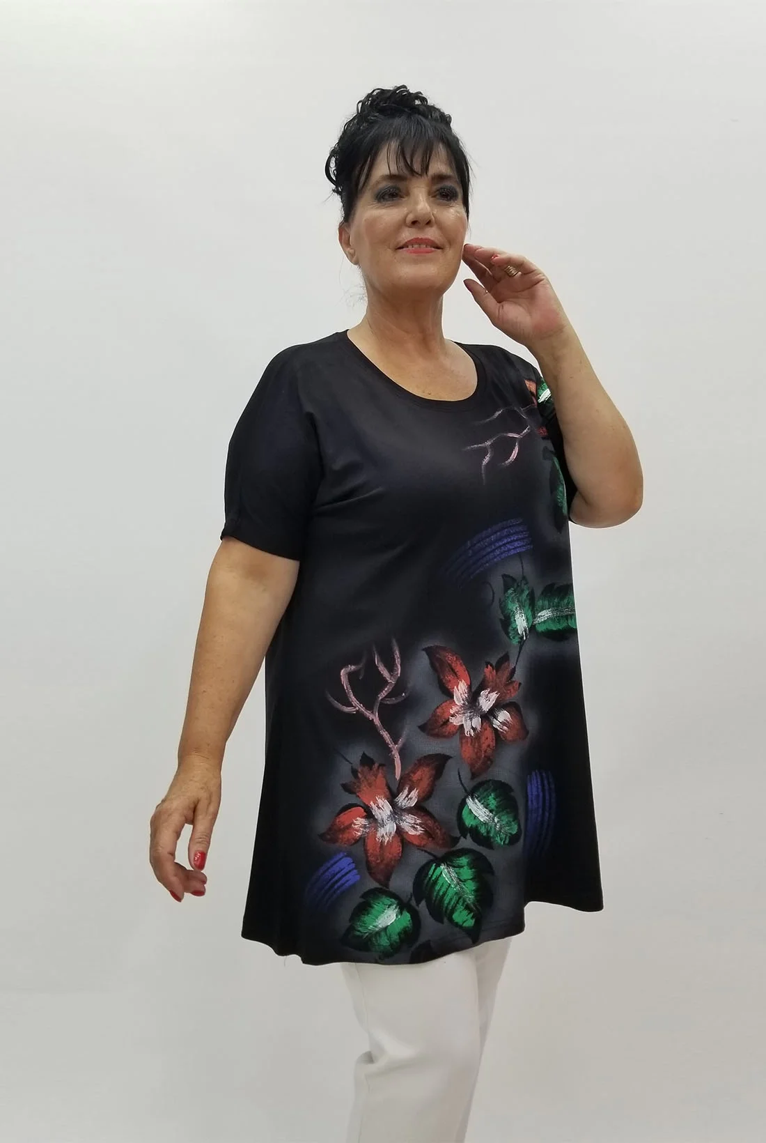 Miraggio Büyük Beden Tunik 99881 SİYAH