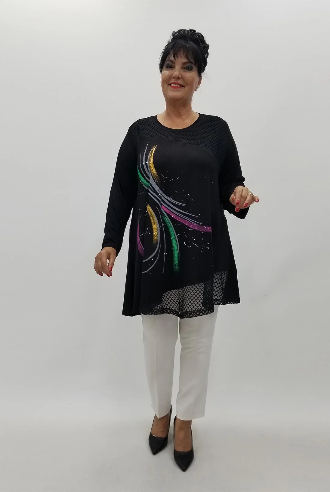 Miraggio Büyük Beden Tunik 99989 SİYAH