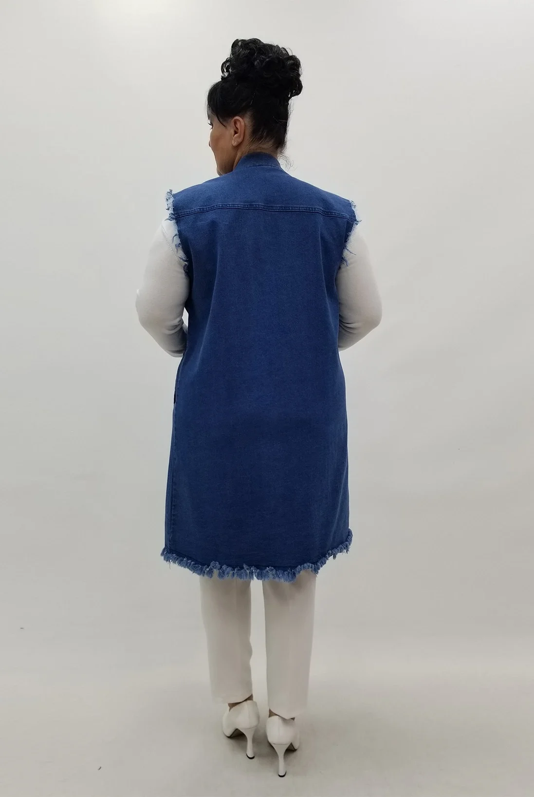 Miraggio Büyük Beden Yelek 4051 KOT MAVİ