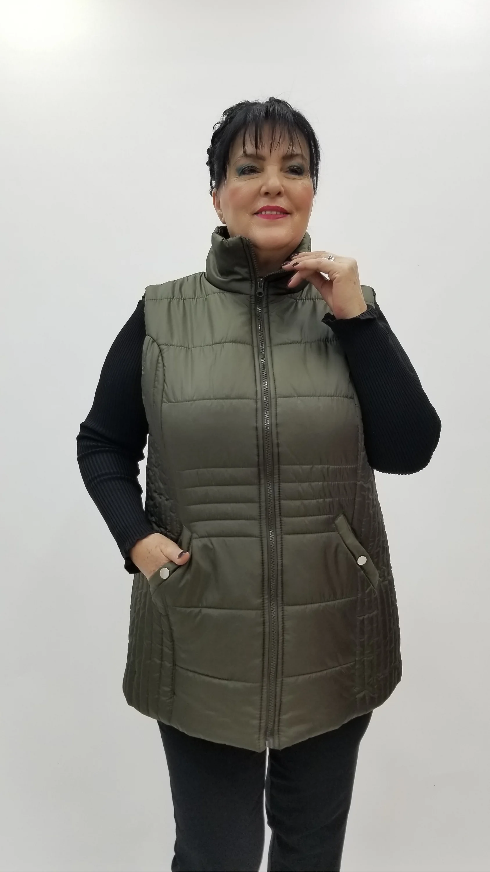 Miraggio Büyük Beden Yelek 4306 HAKİ