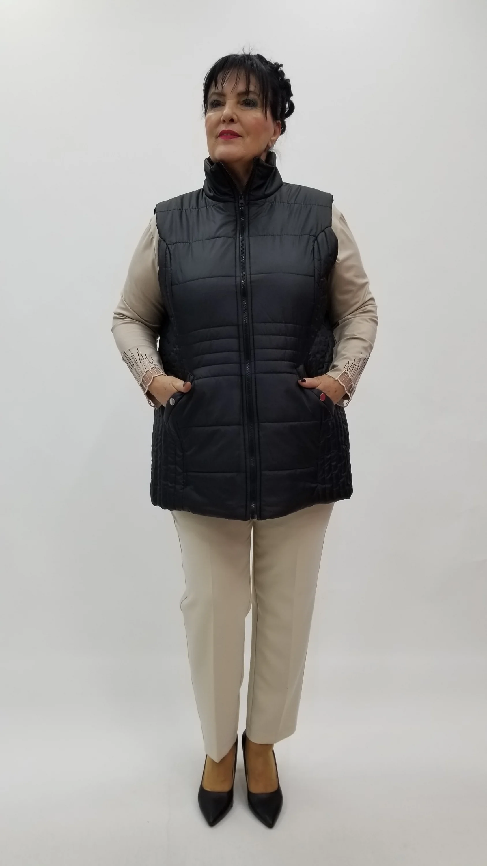 Miraggio Büyük Beden Yelek 4306 SİYAH