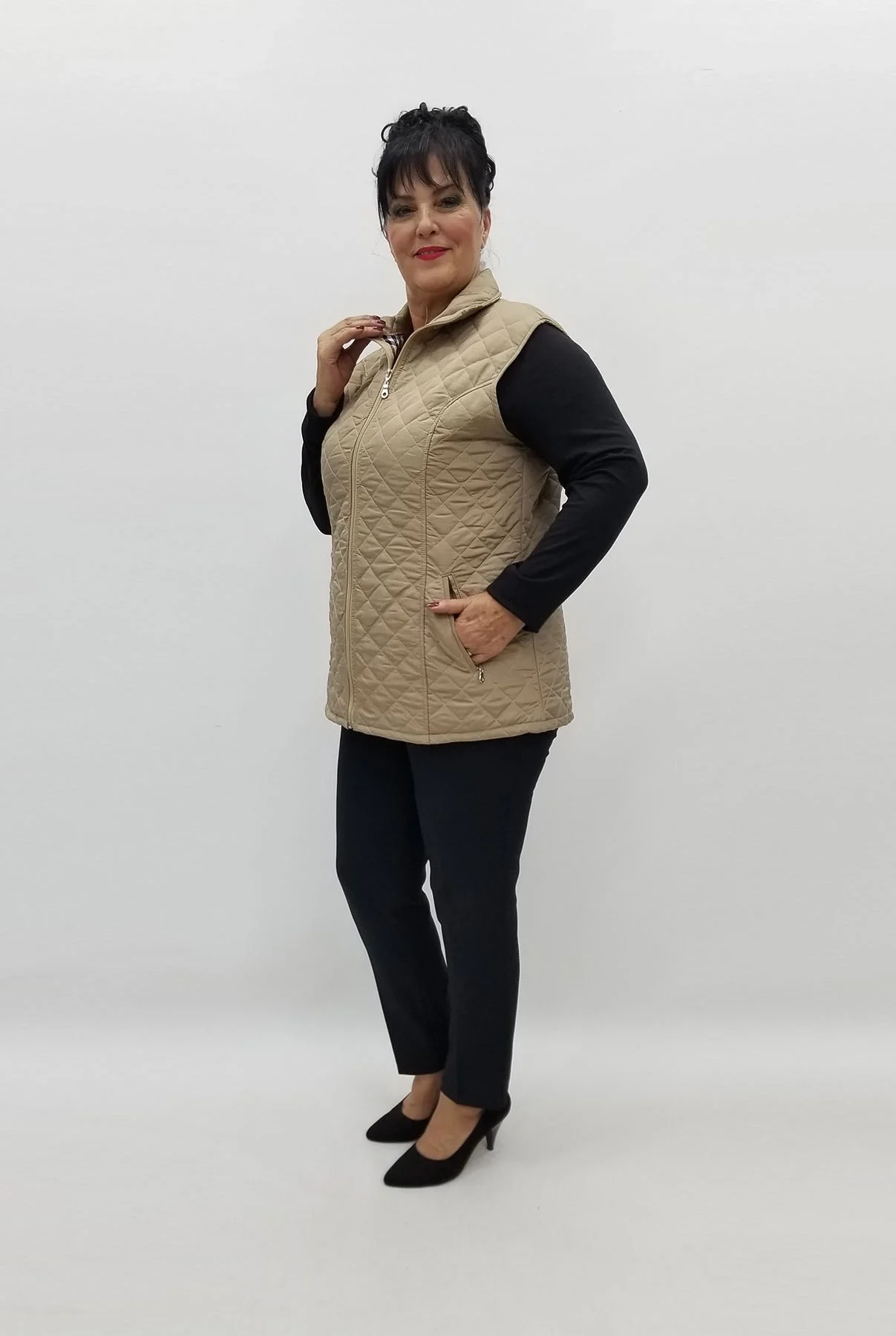 Miraggio Büyük Beden Yelek 96885 BEJ