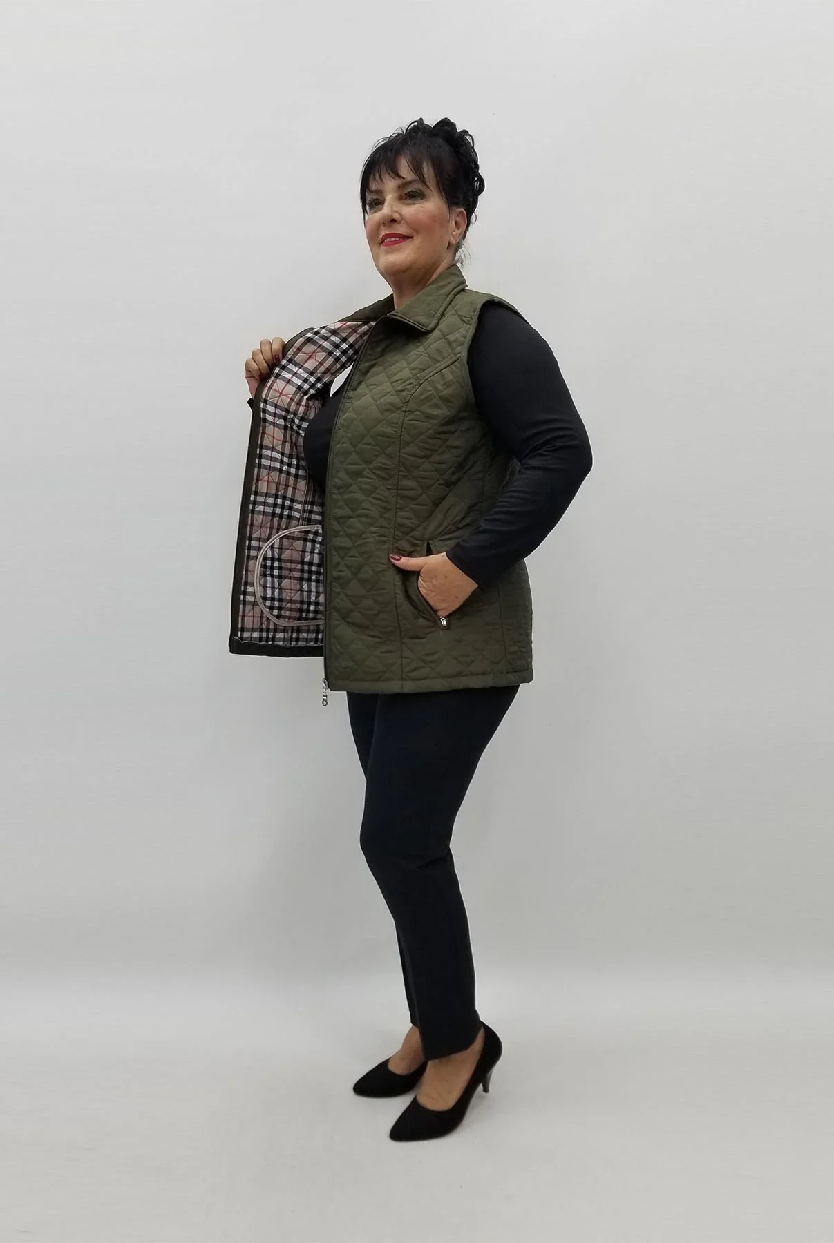 Miraggio Büyük Beden Yelek 96885 HAKİ