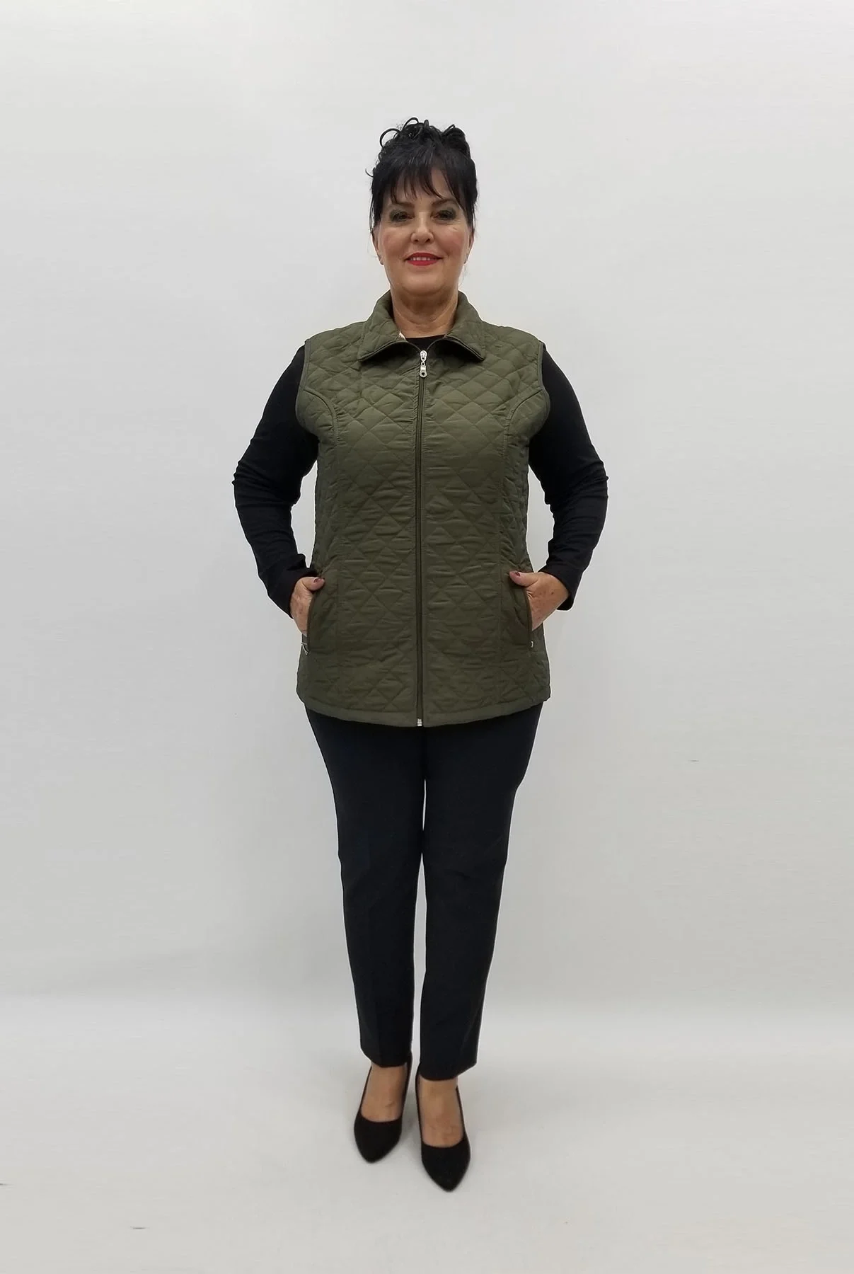 Miraggio Büyük Beden Yelek 96885 HAKİ