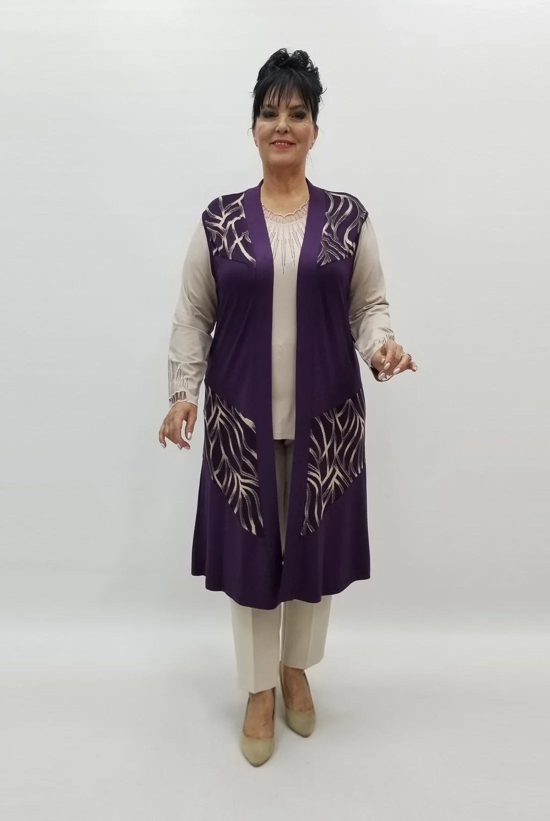 Miraggio Büyük Beden Yelek 99120 MOR