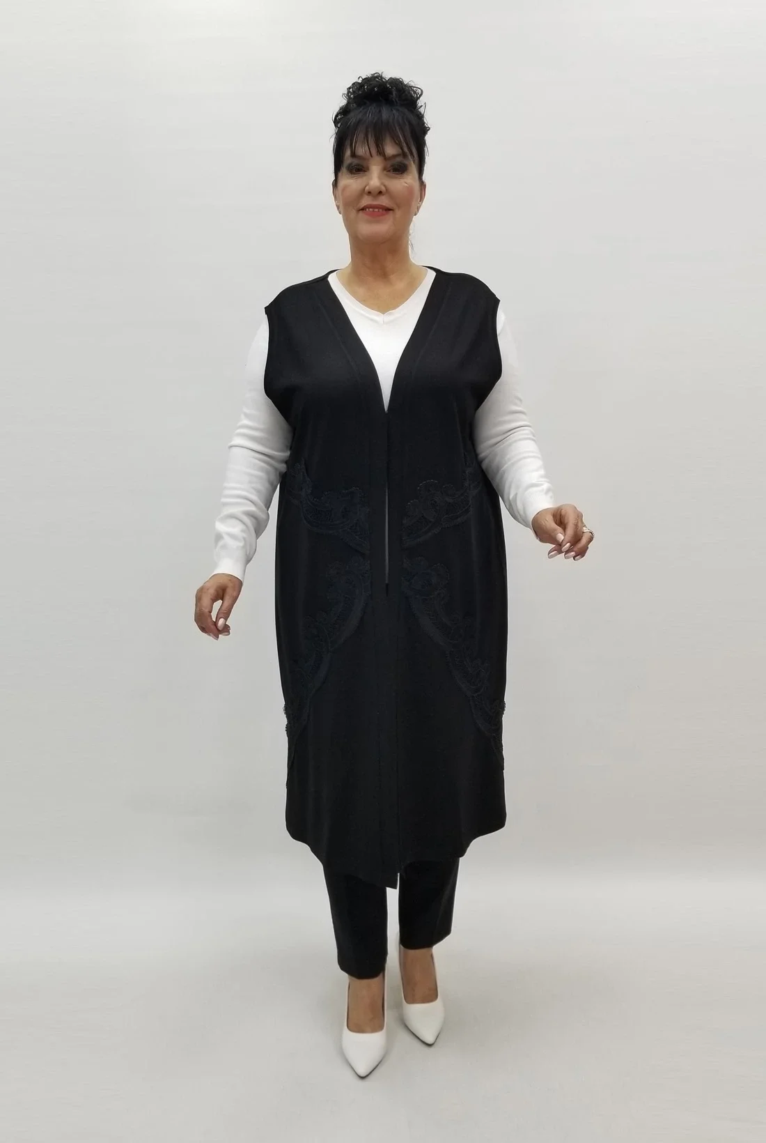 Miraggio Büyük Beden Yelek 99122 SİYAH