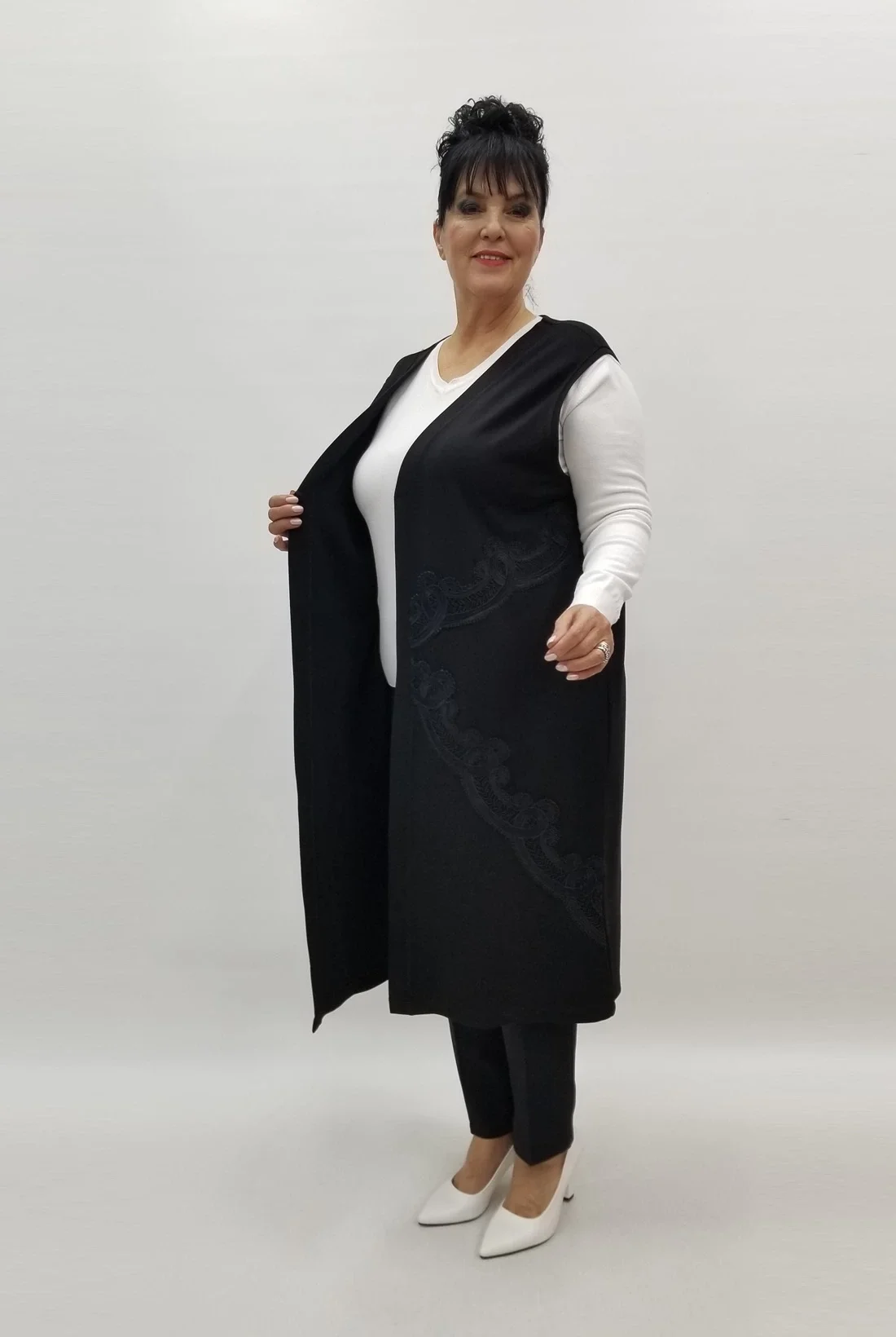 Miraggio Büyük Beden Yelek 99122 SİYAH