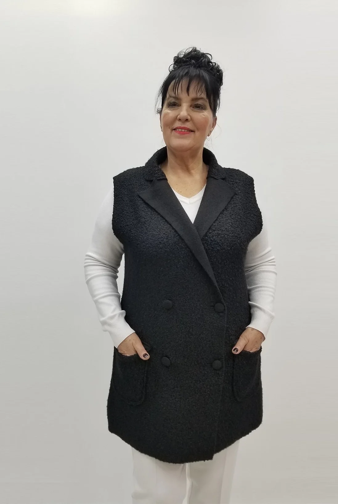 Miraggio Büyük Beden Yelek 99421 SİYAH