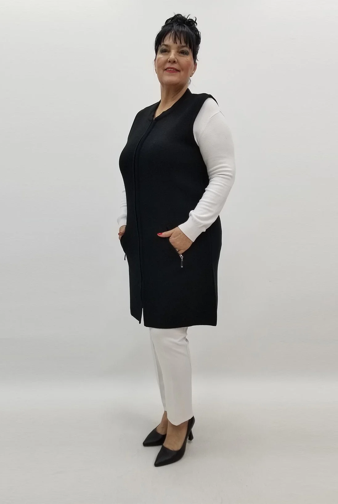 Miraggio Büyük Beden Yelek 99433 SİYAH