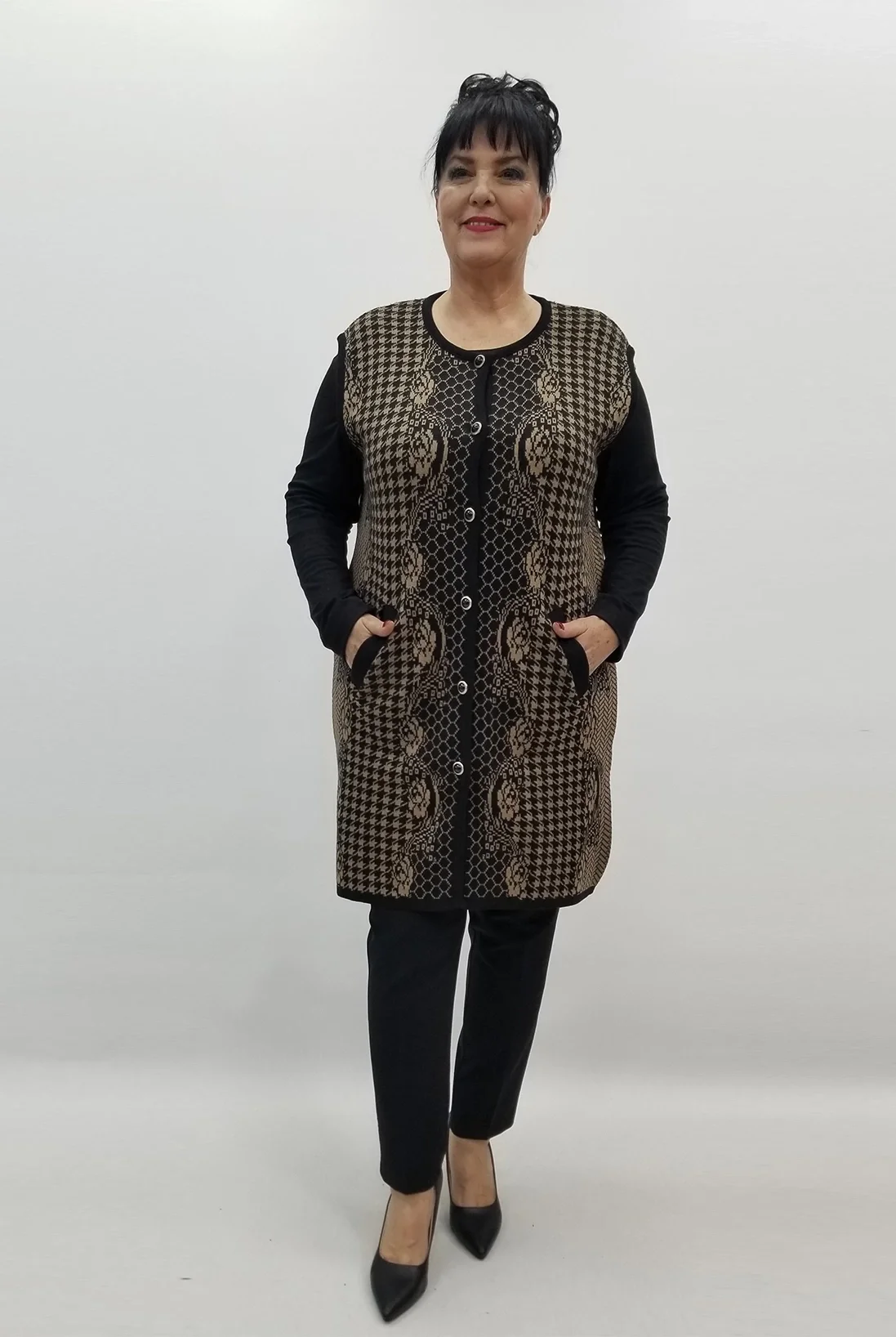 Miraggio Büyük Beden Yelek 99469 BEJ