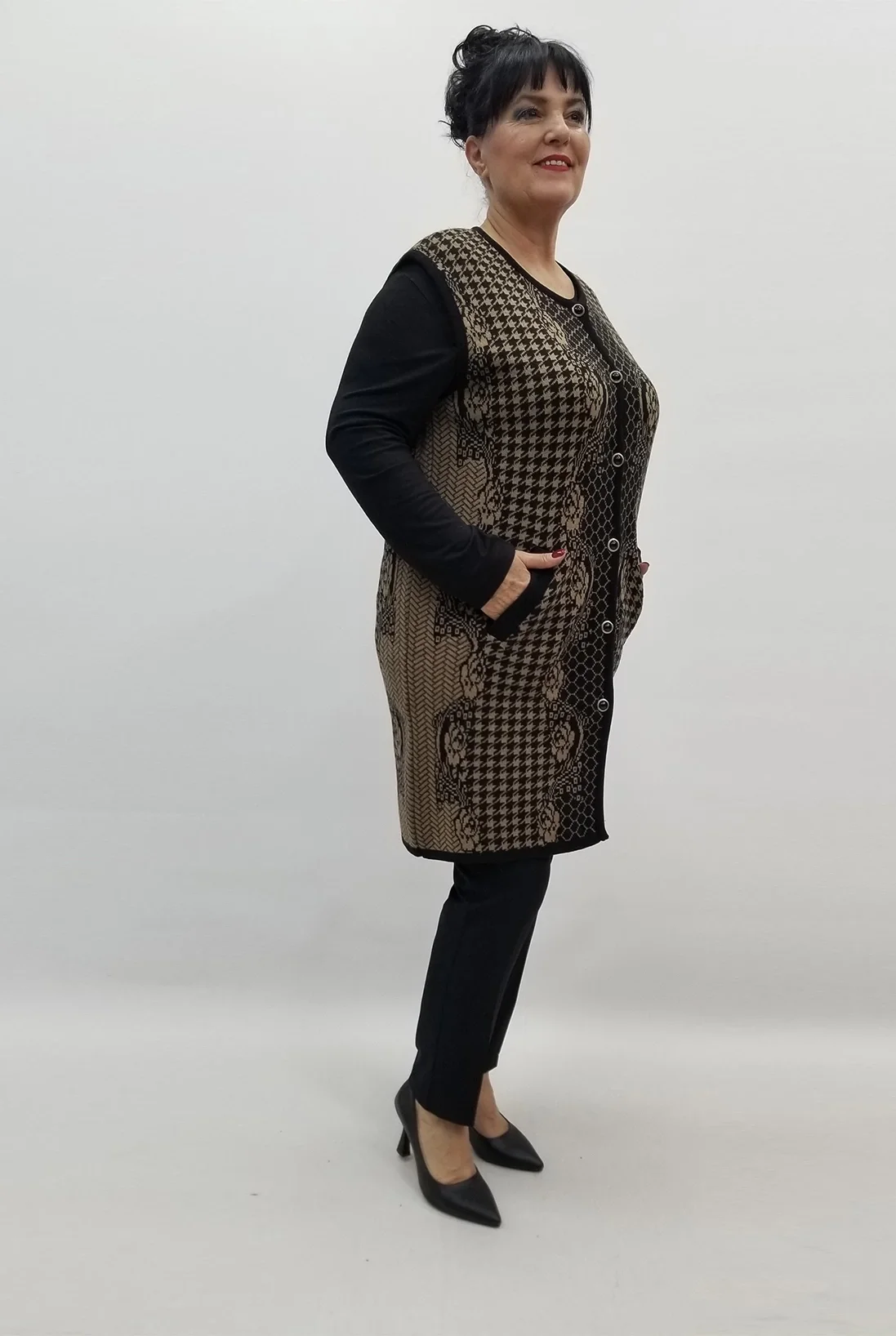 Miraggio Büyük Beden Yelek 99469 BEJ