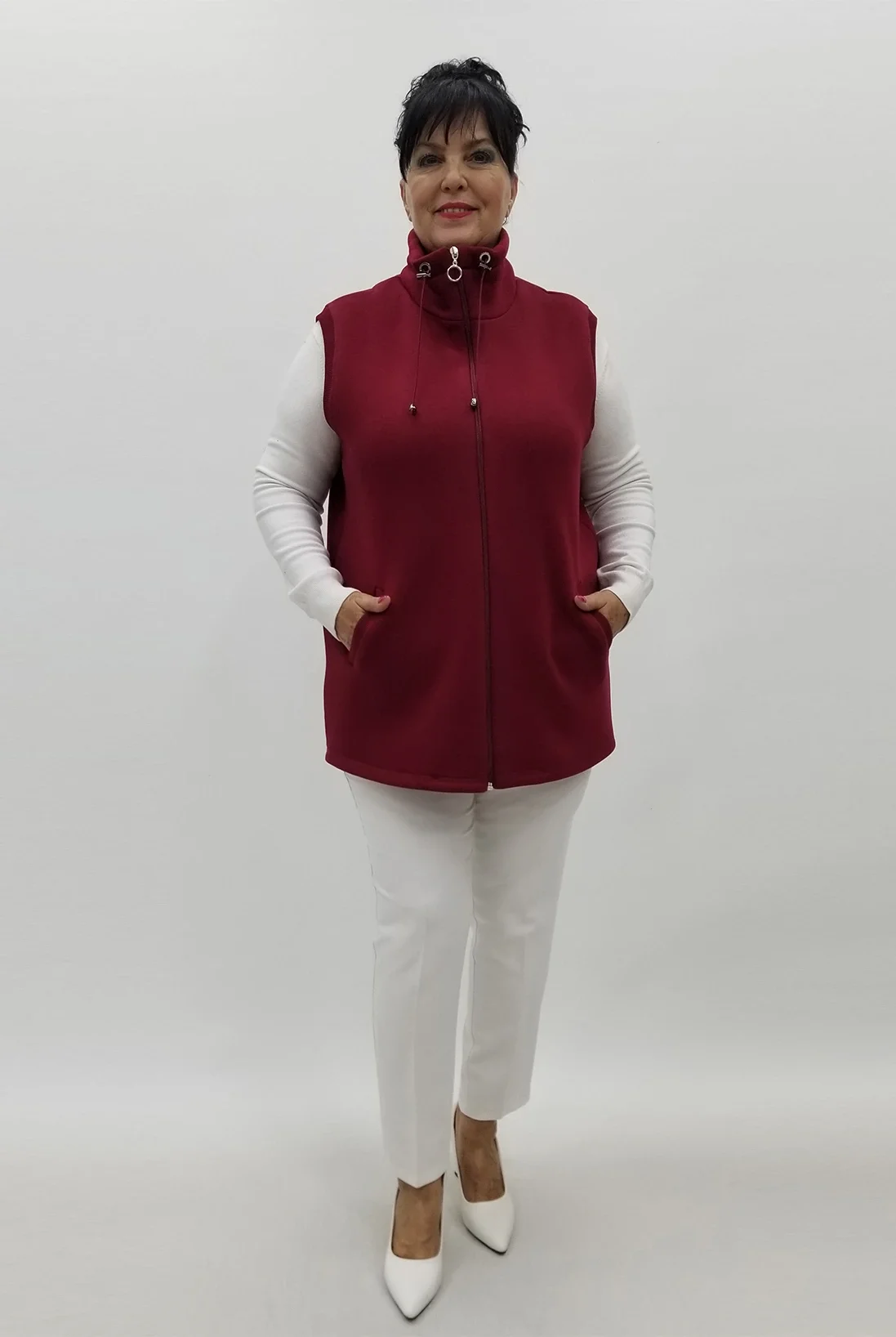 Miraggio Büyük Beden Yelek 99999 BORDO