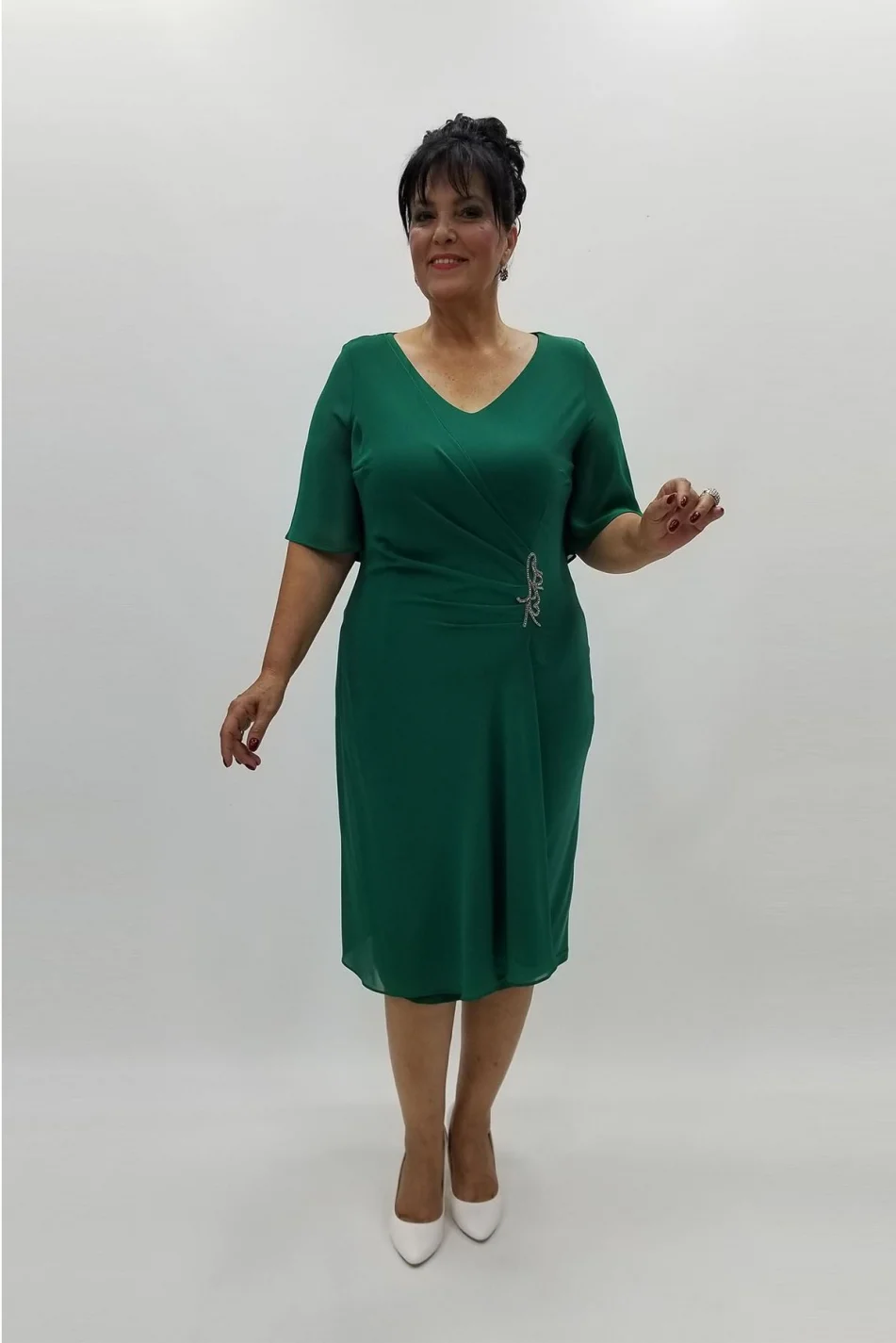 Miraggio Büyük Beden Abiye Elbise 94158 YEŞİL