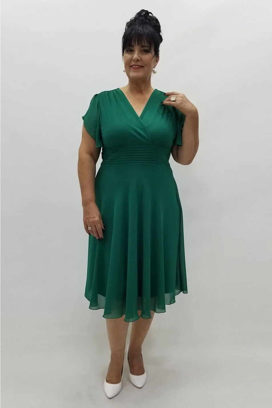 Miraggio Büyük Beden Abiye Elbise 94575 YEŞİL