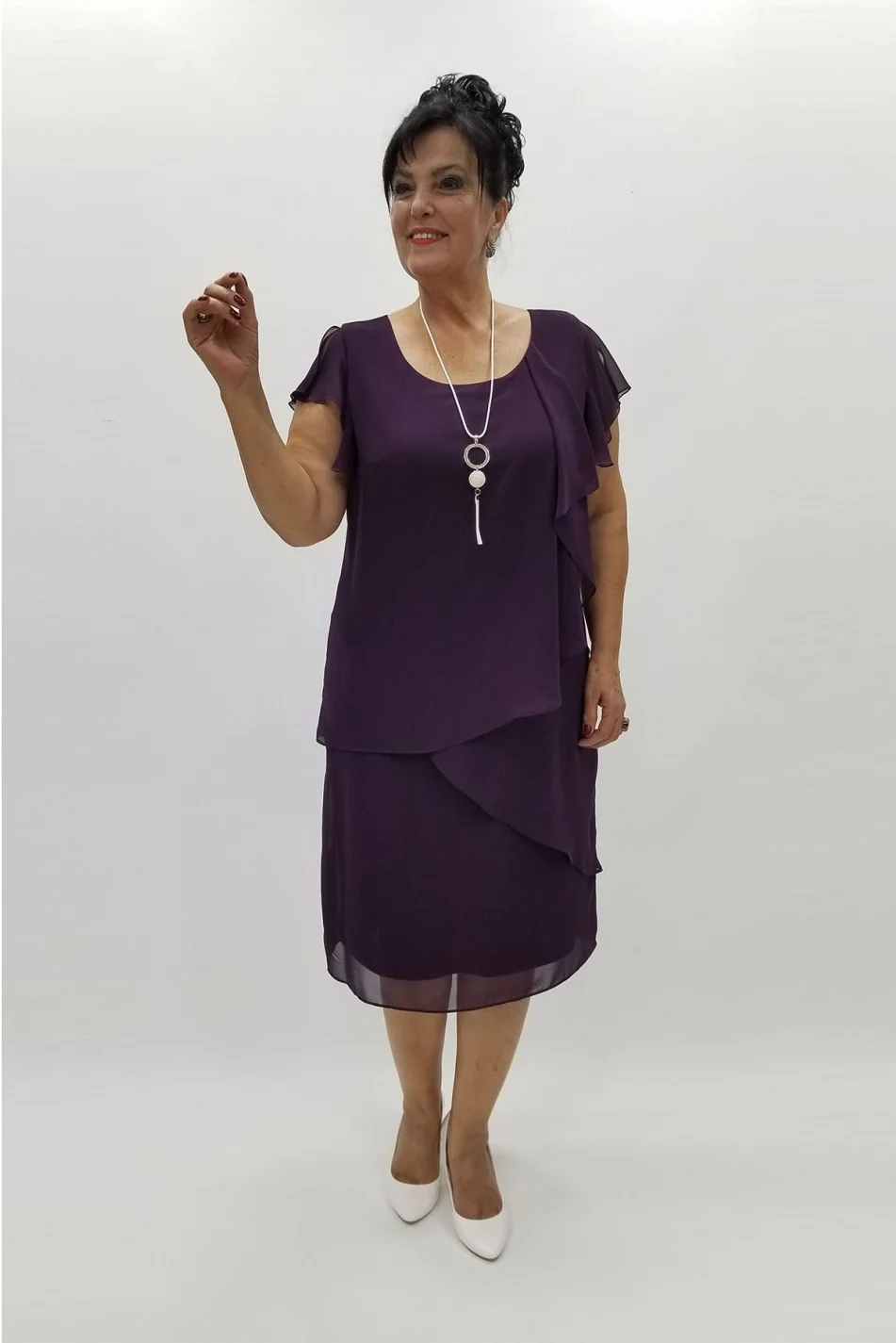 Miraggio Büyük Beden Abiye Elbise 96758 MÜRDÜM