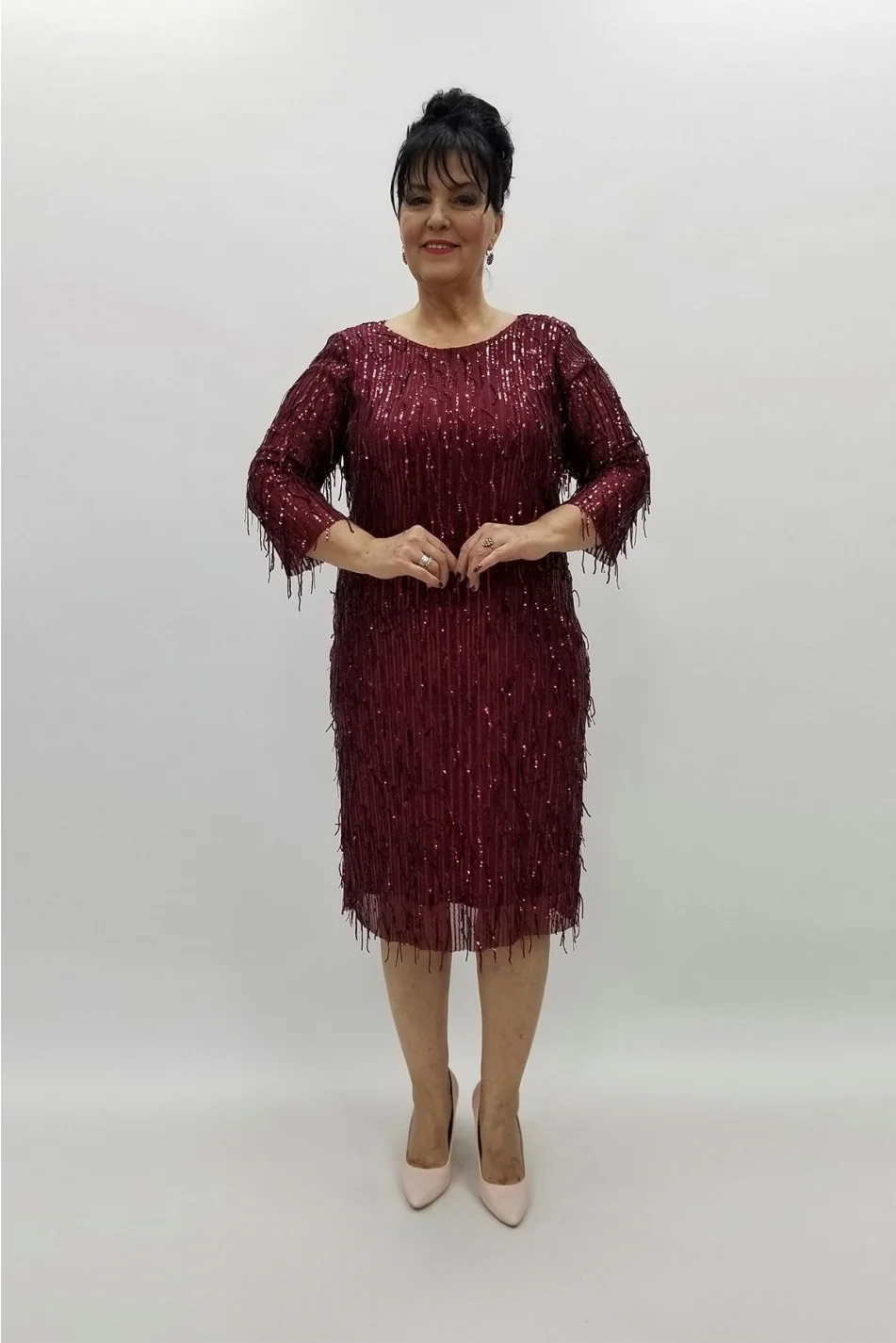 Miraggio Büyük Beden Abiye Elbise 97370 BORDO