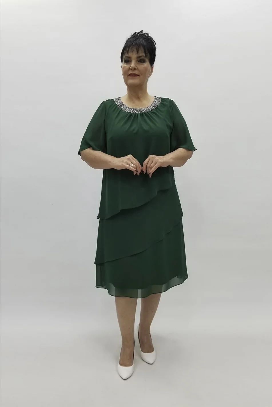 Miraggio Büyük Beden Abiye Elbise 97500 YEŞİL