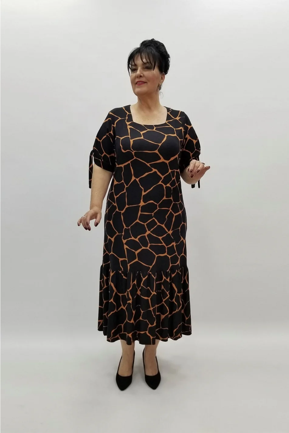 Miraggio Büyük Beden Elbise 97362 SİYAH