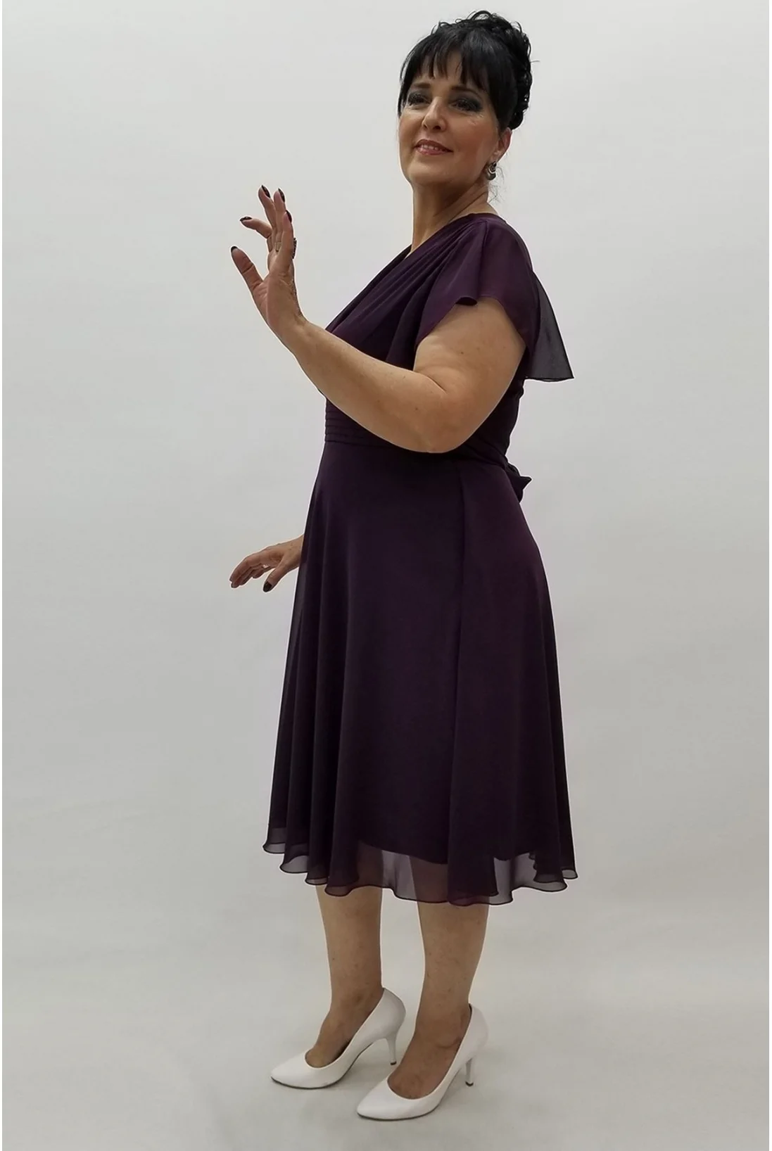 Miraggio Büyük Beden Abiye Elbise 94575 MÜRDÜM