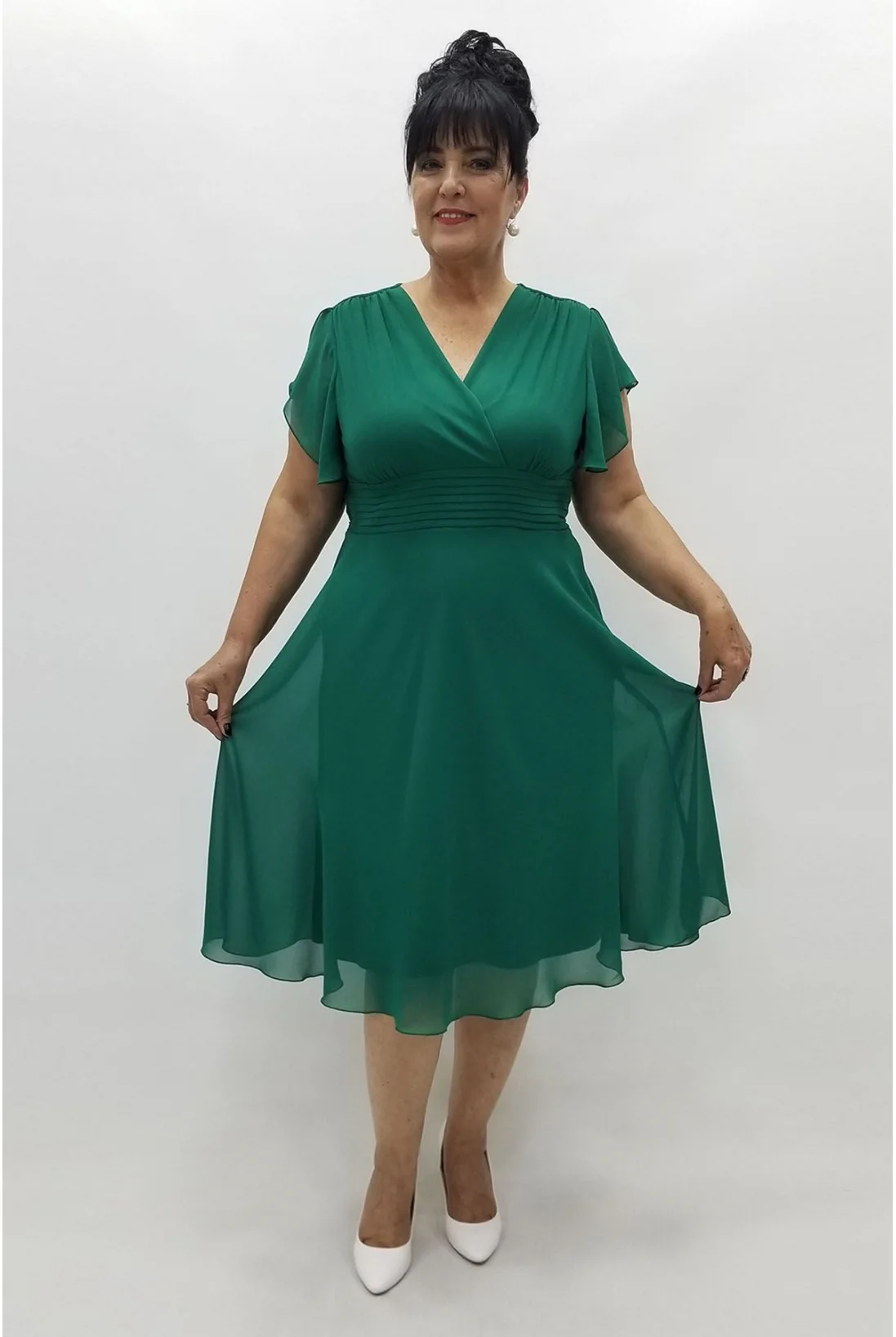 Miraggio Büyük Beden Abiye Elbise 94575 YEŞİL