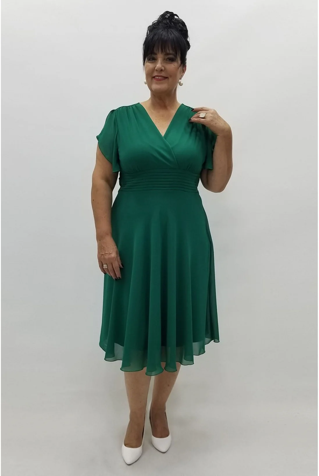 Miraggio Büyük Beden Abiye Elbise 94575 YEŞİL