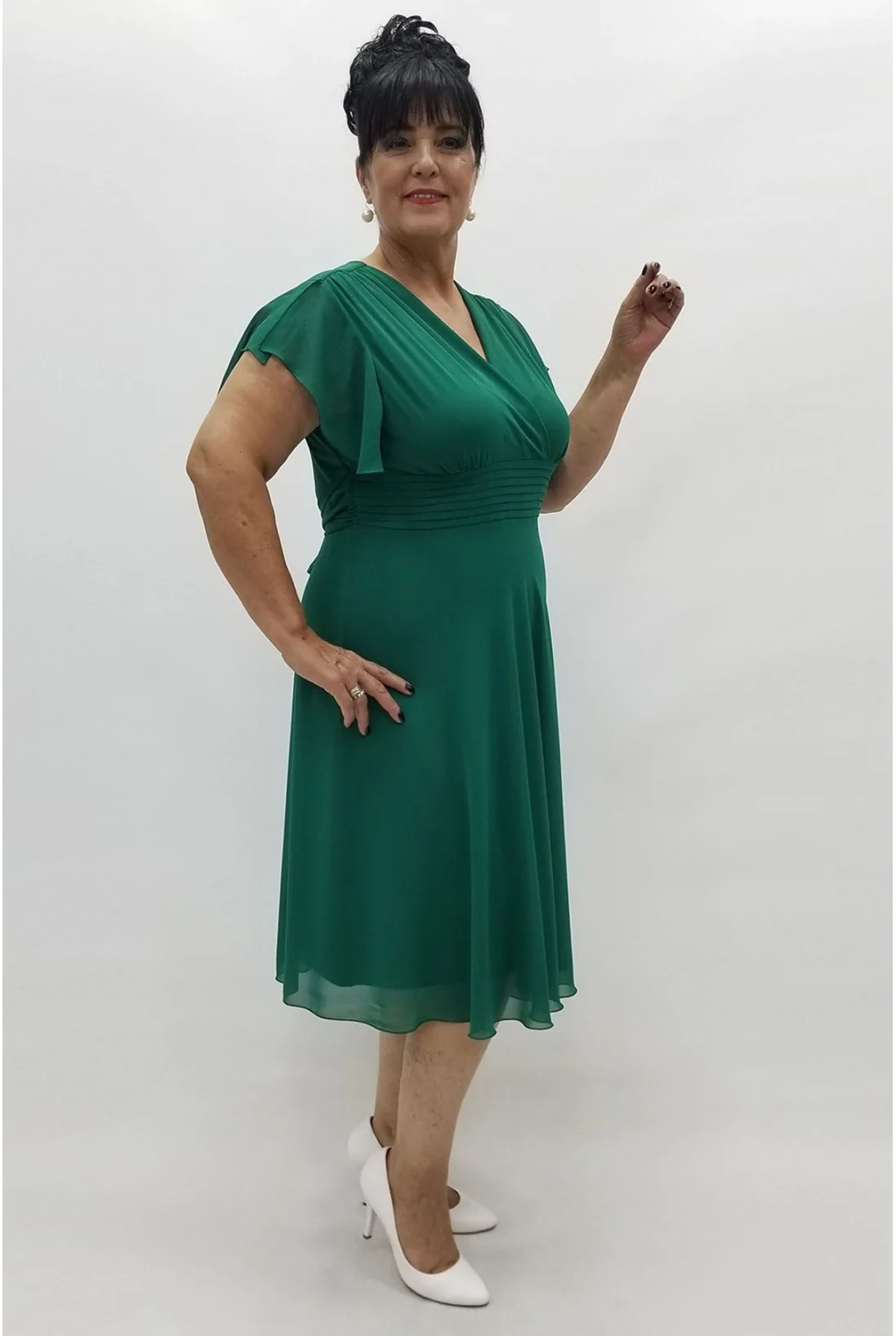 Miraggio Büyük Beden Abiye Elbise 94575 YEŞİL
