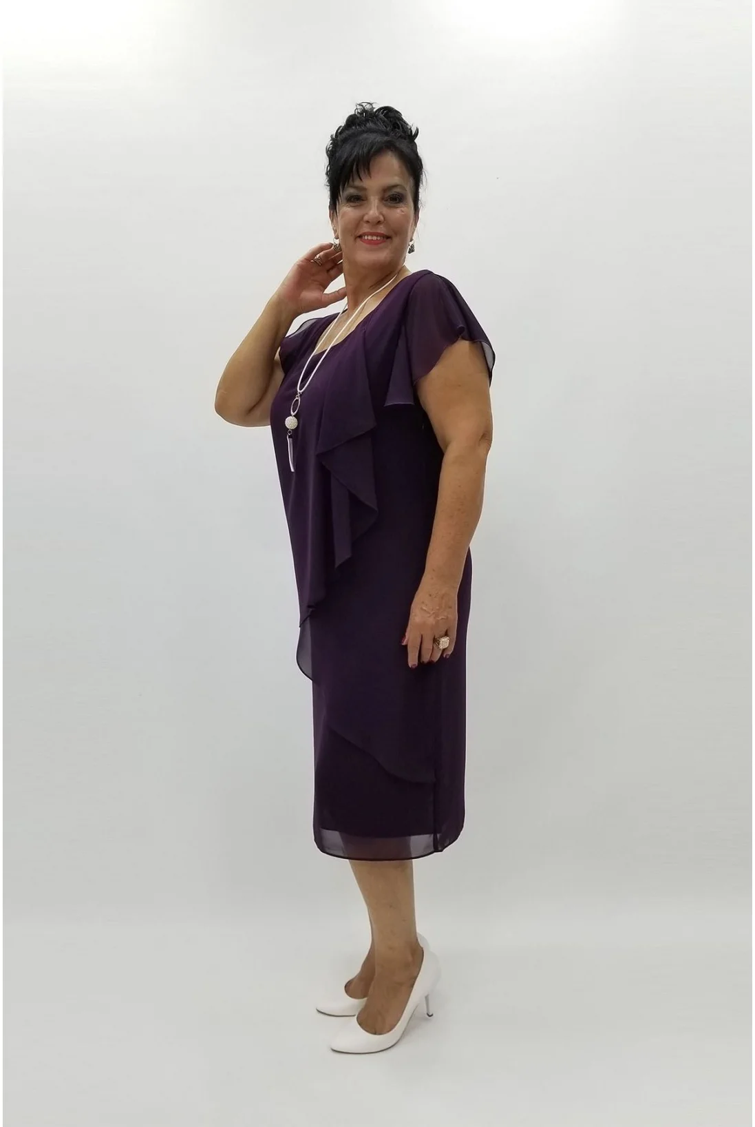 Miraggio Büyük Beden Abiye Elbise 96758 MÜRDÜM