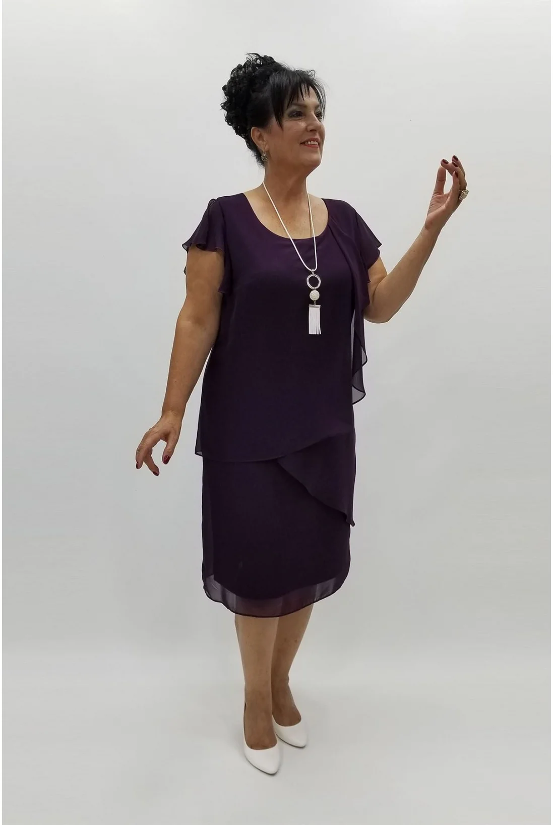 Miraggio Büyük Beden Abiye Elbise 96758 MÜRDÜM