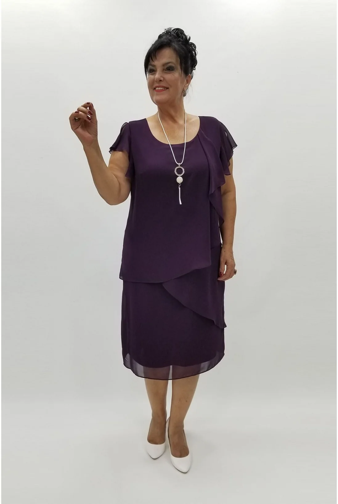 Miraggio Büyük Beden Abiye Elbise 96758 MÜRDÜM