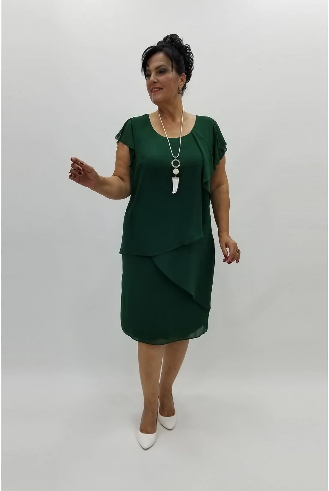 Miraggio Büyük Beden Abiye Elbise 96758 YEŞİL