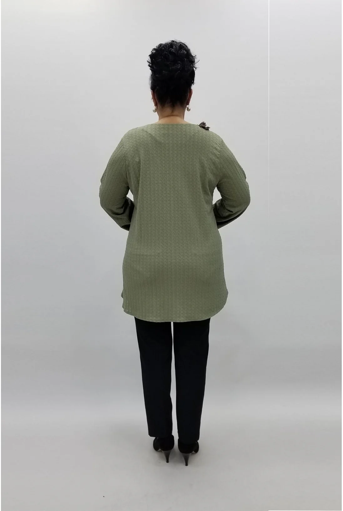 Miraggio Büyük Beden Bluz 97101 MİNT YEŞİL