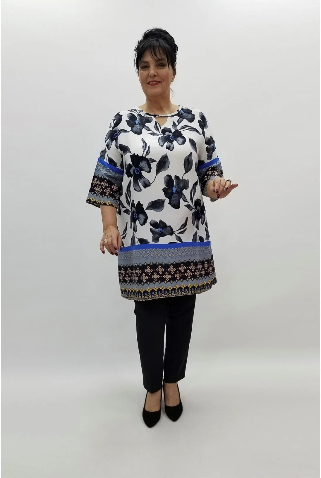 Miraggio Büyük Beden Bluz 97353 SİYAH