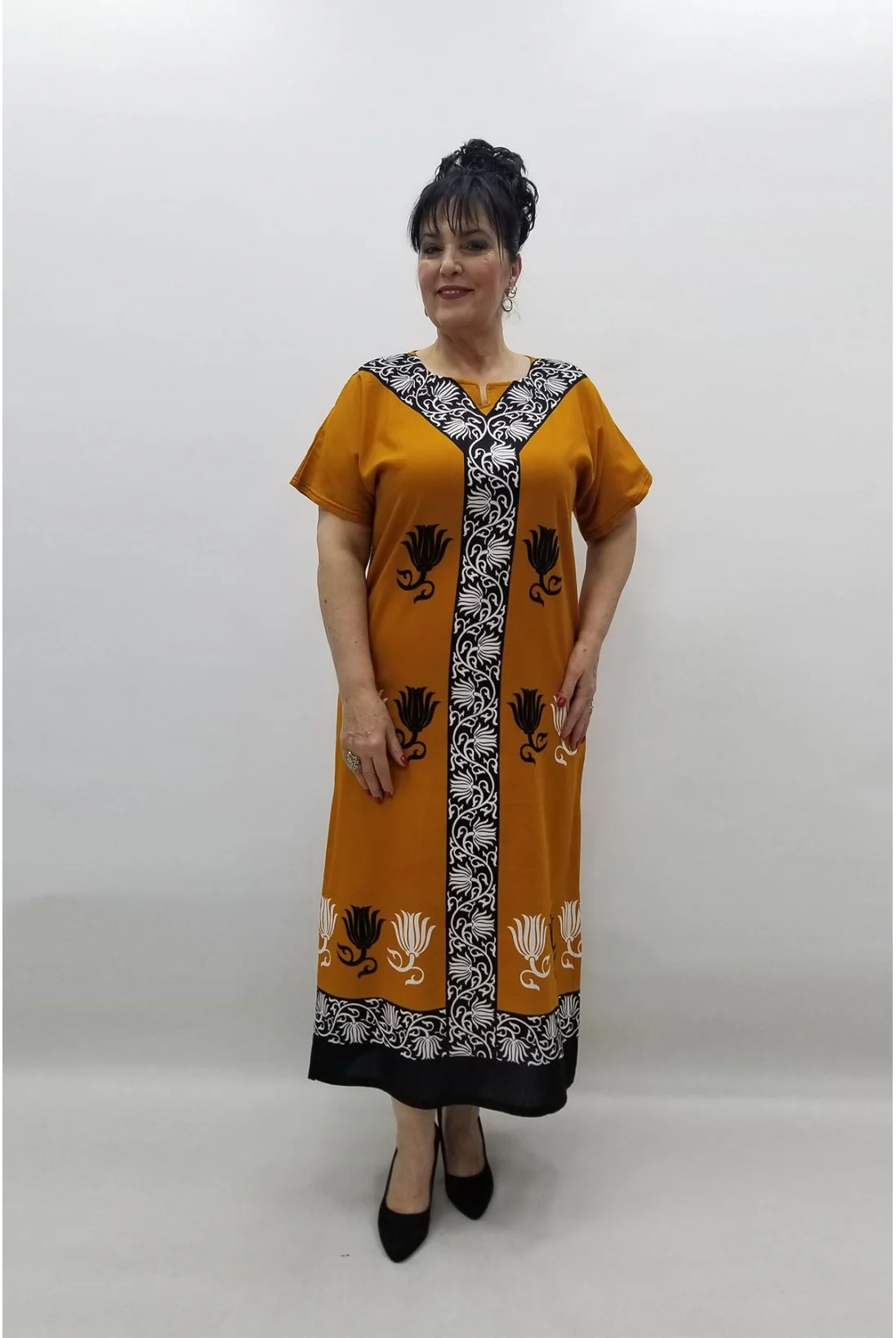 Miraggio Büyük Beden Elbise 95967 TABA