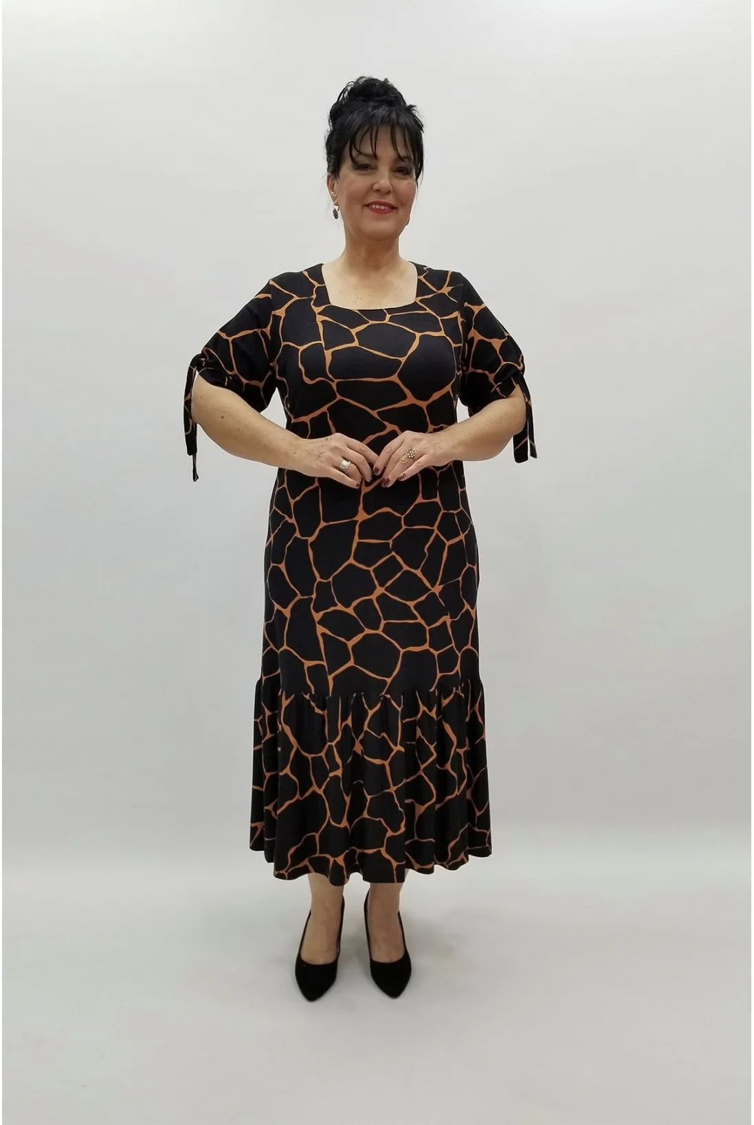 Miraggio Büyük Beden Elbise 97362 SİYAH