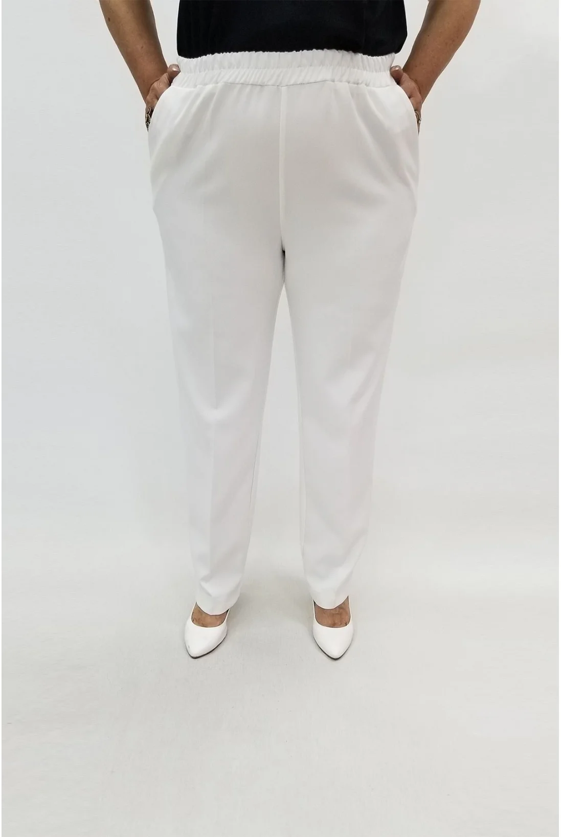 Miraggio Büyük Beden Pantolon 94997 BEYAZ