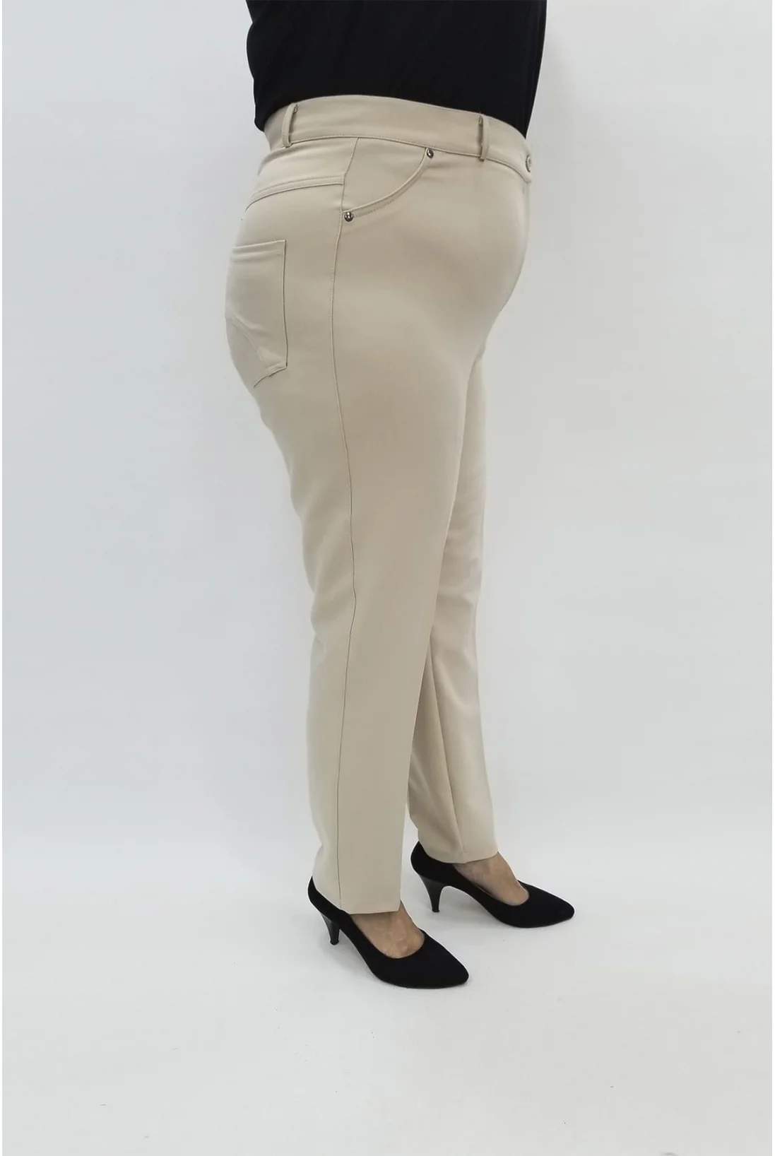 Miraggio Büyük Beden Pantolon 95018 BEJ