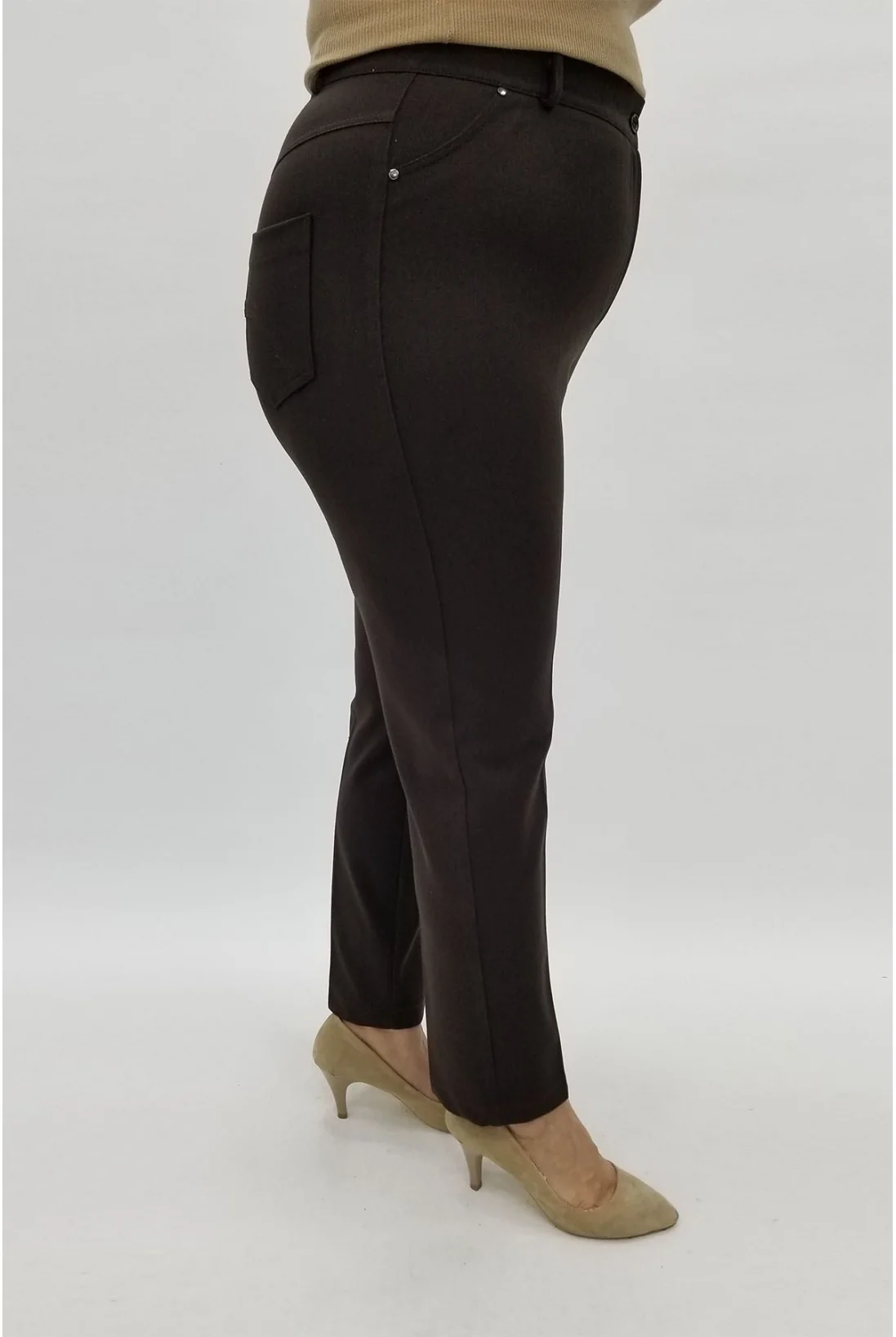 Miraggio Büyük Beden Pantolon 97175 KAHVE