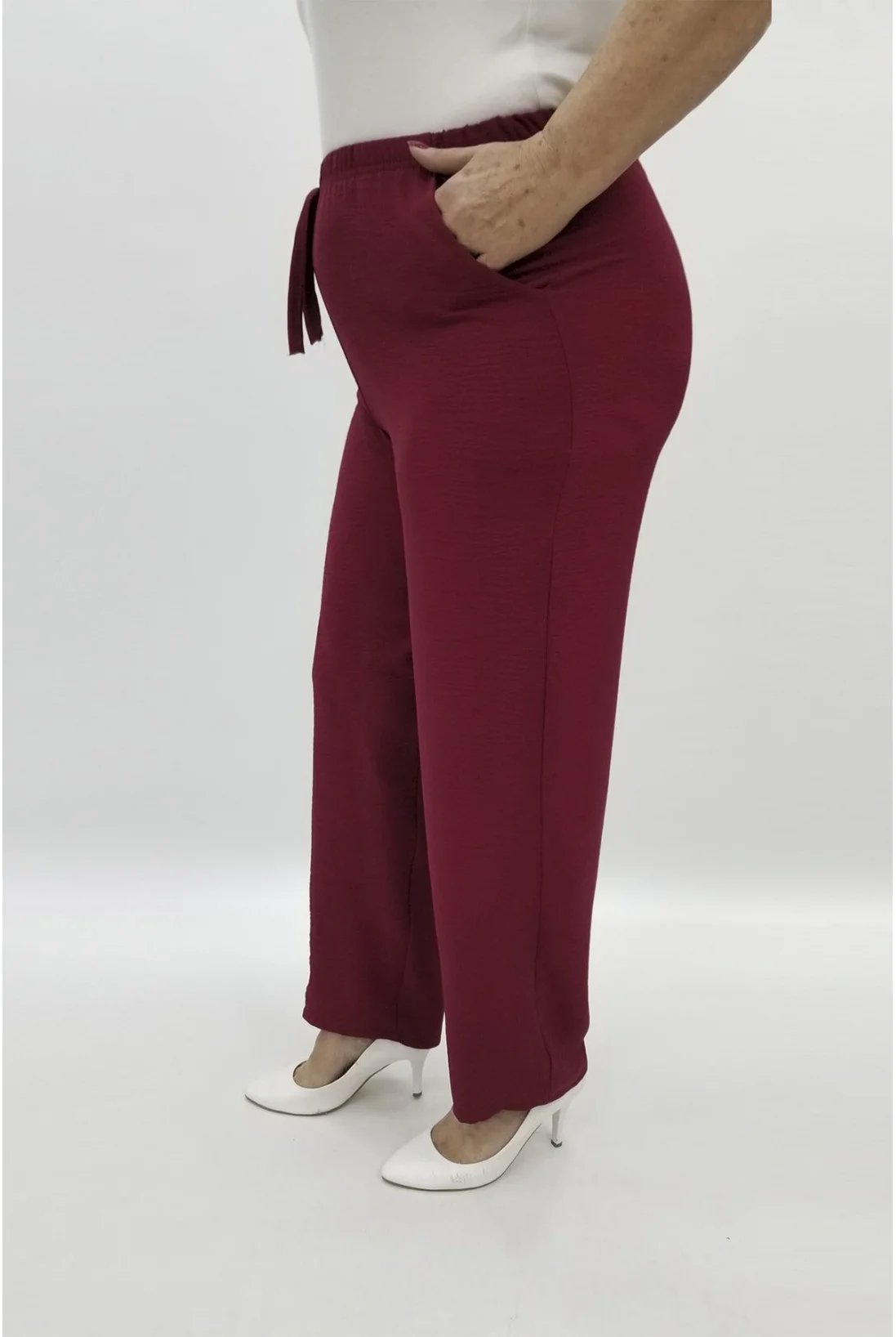 Miraggio Büyük Beden Pantolon 97399 BORDO