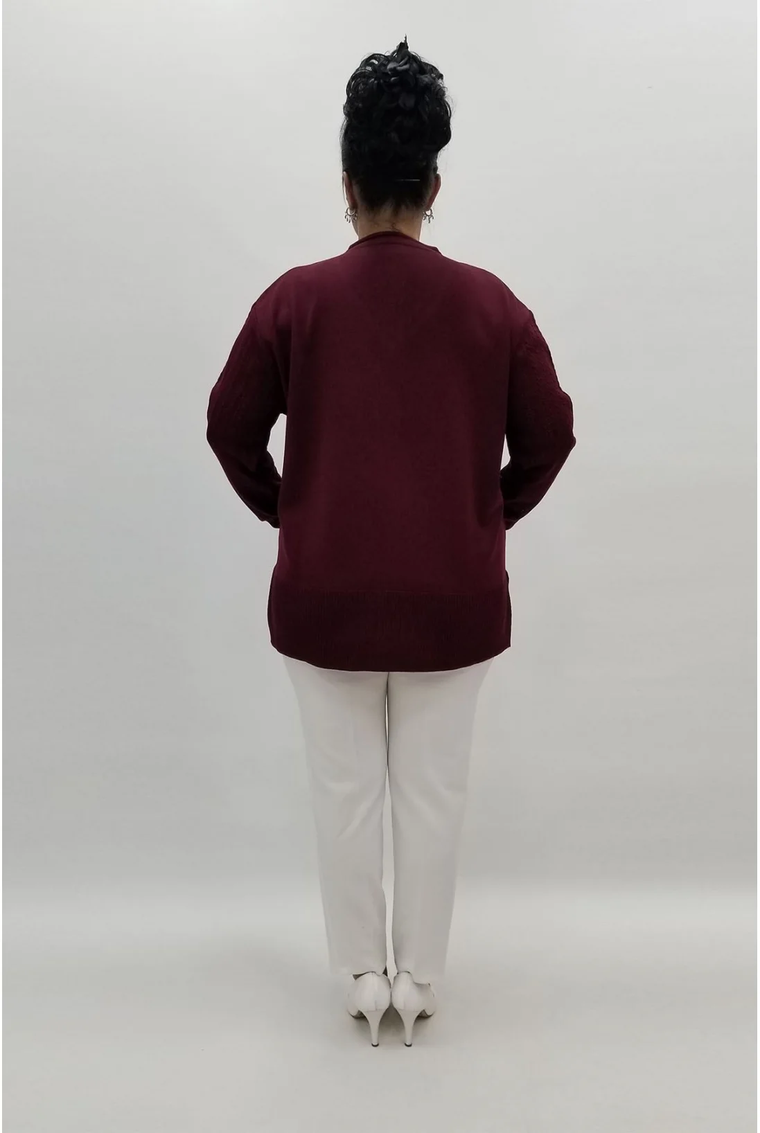 Miraggio Büyük Beden Triko 97142 BORDO