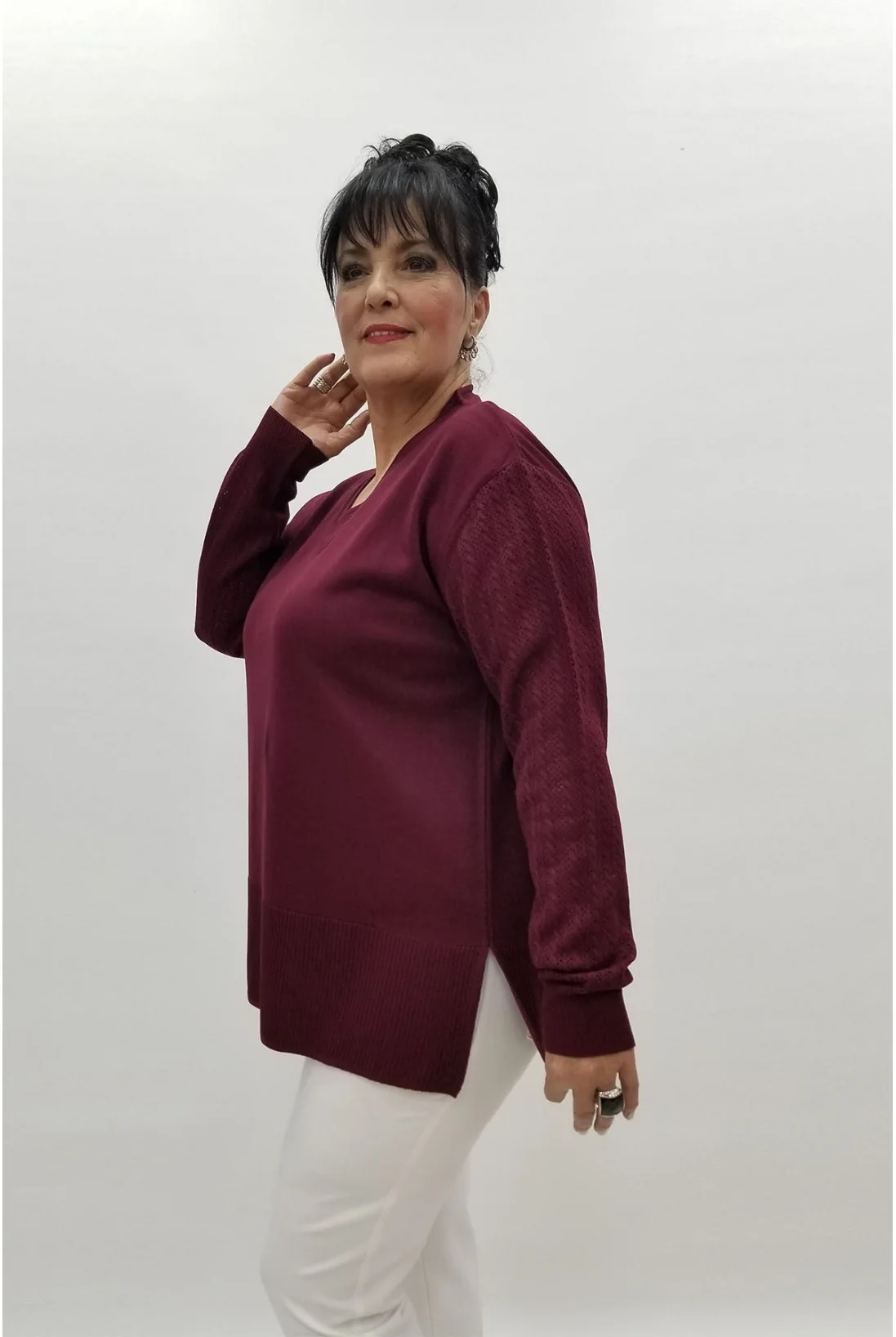 Miraggio Büyük Beden Triko 97142 BORDO