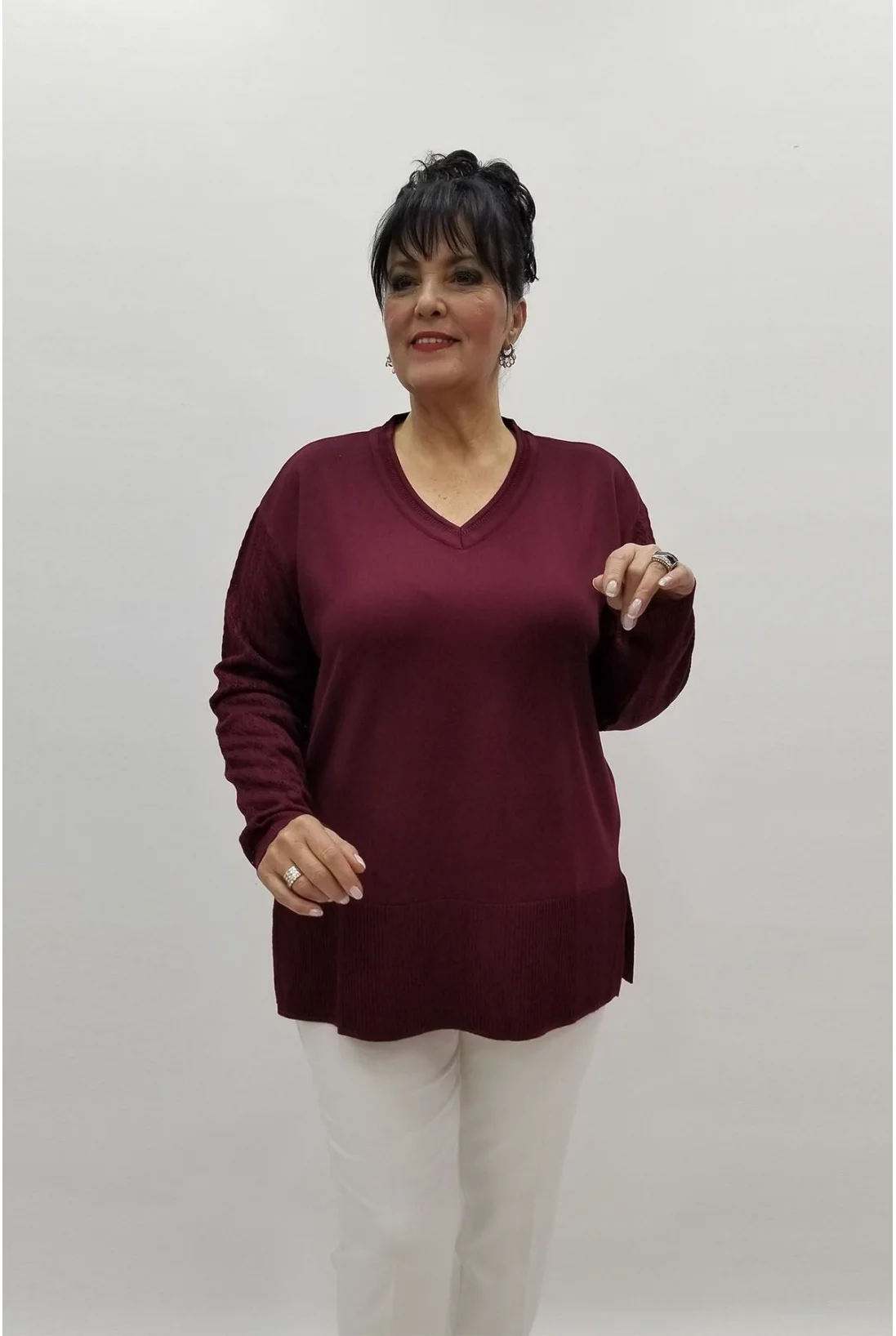 Miraggio Büyük Beden Triko 97142 BORDO