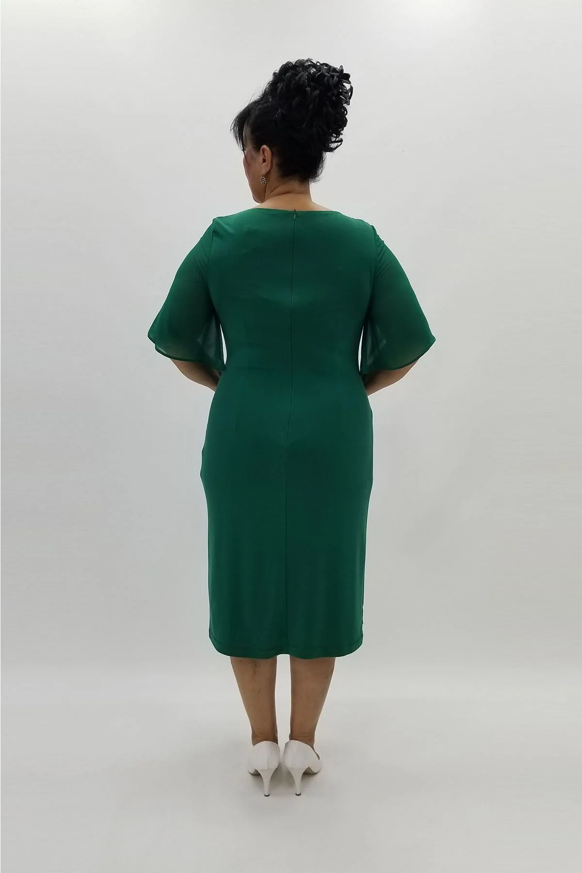 Miraggio Büyük Beden Abiye Elbise 94158 YEŞİL