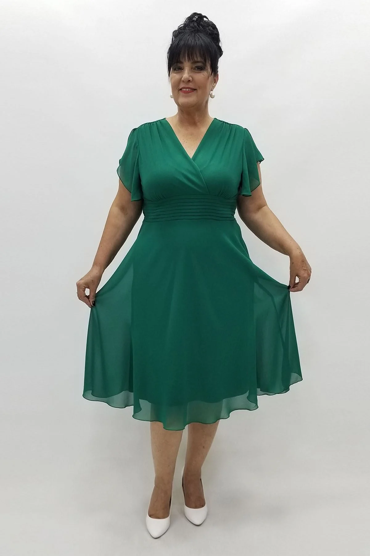 Miraggio Büyük Beden Abiye Elbise 94575 YEŞİL