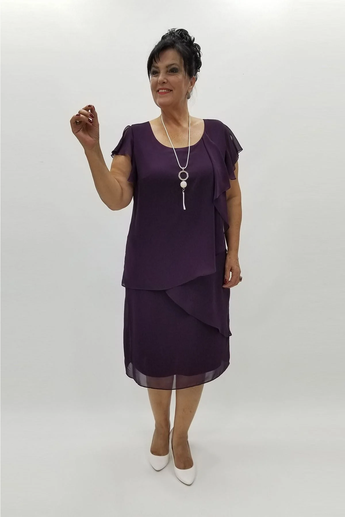 Miraggio Büyük Beden Abiye Elbise 96758 MÜRDÜM